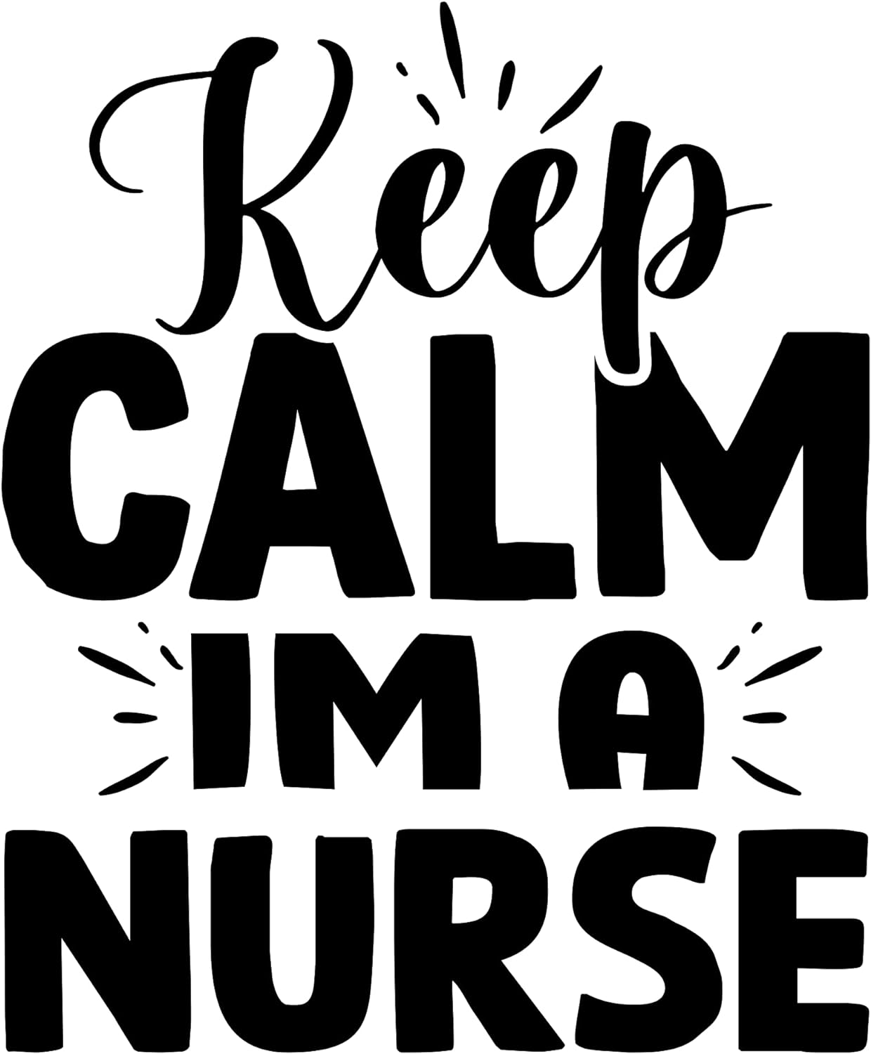 Inspirational Quote "Keep Calm I'm A Nurse" Motivational Sticker Vinyl Decal Motivation Stickers- 5" Vinyl Sticker Waterproof