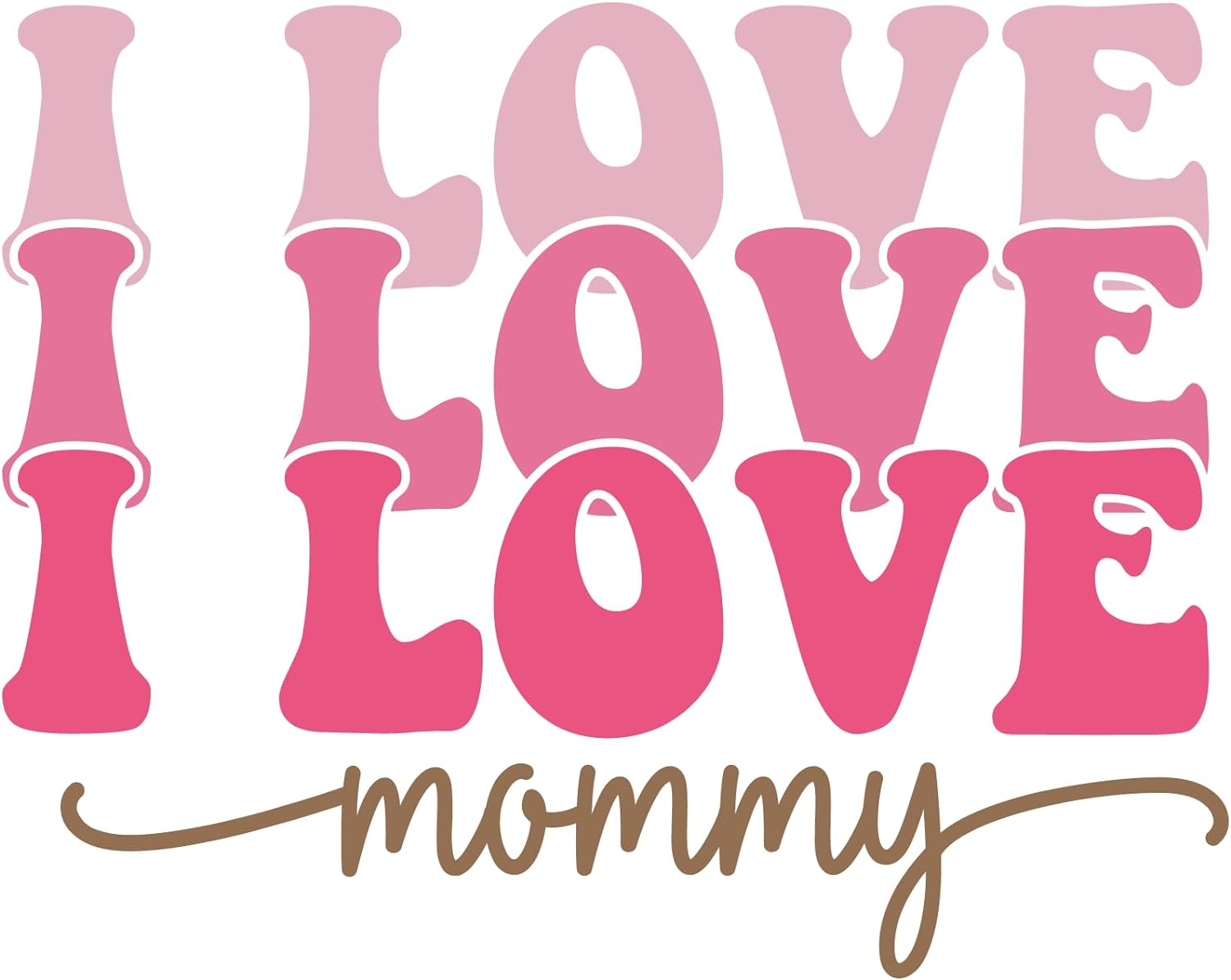 Inspirational Quote "I Love I Love I Love Mamy" Motivational Sticker Vinyl Decal Motivation Stickers- 5" Vinyl Sticker Waterproof