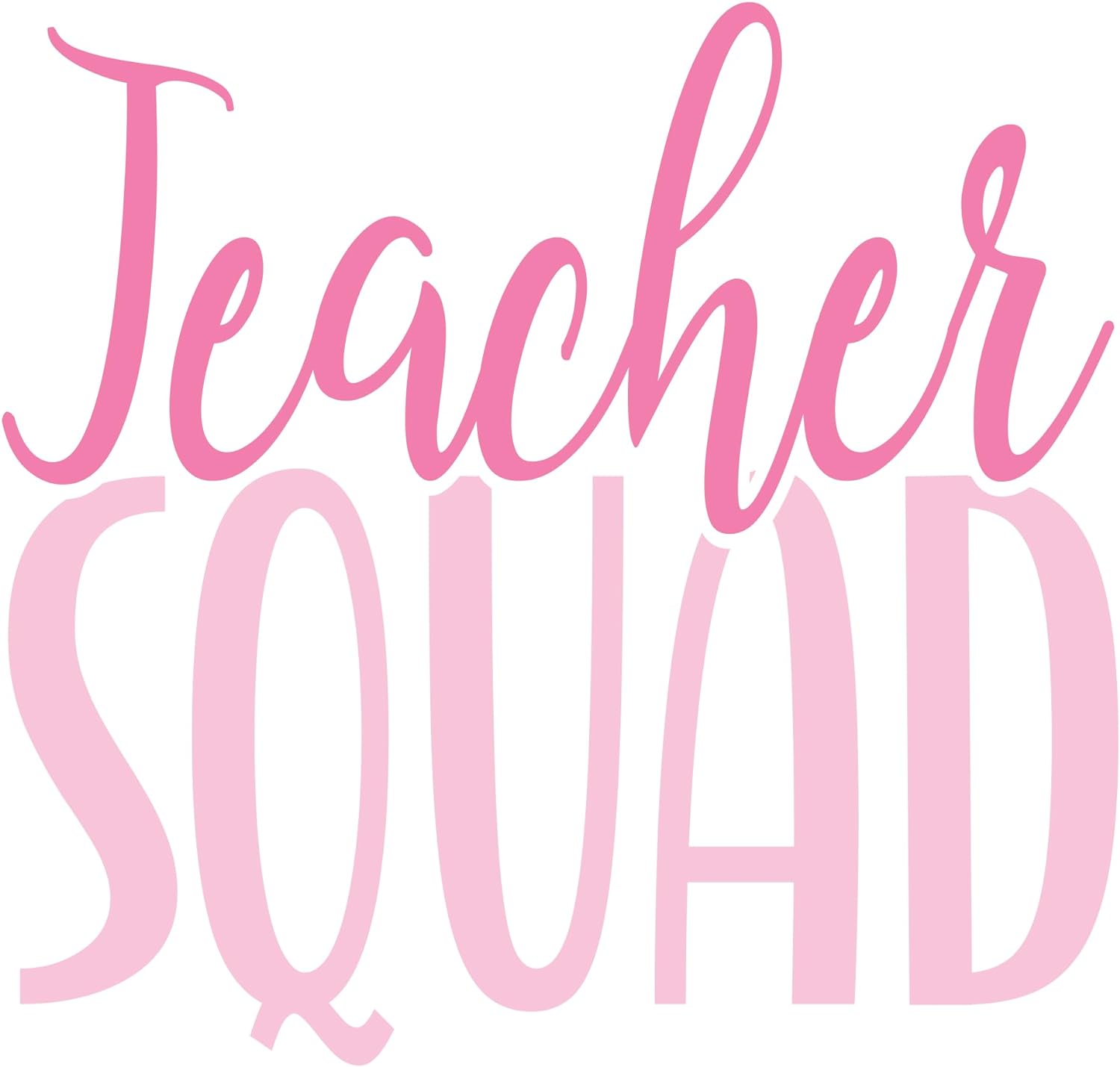 Inspirational Quote "Teacher Squad, Sticker" Motivational Sticker Vinyl Decal Motivation Stickers- 5" Vinyl Sticker Waterproof