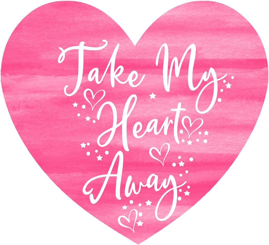 Inspirational Quote Take My Heart Away Motivational Sticker Vinyl Decal Motivation Stickers- 5" Vinyl Sticker Waterproof