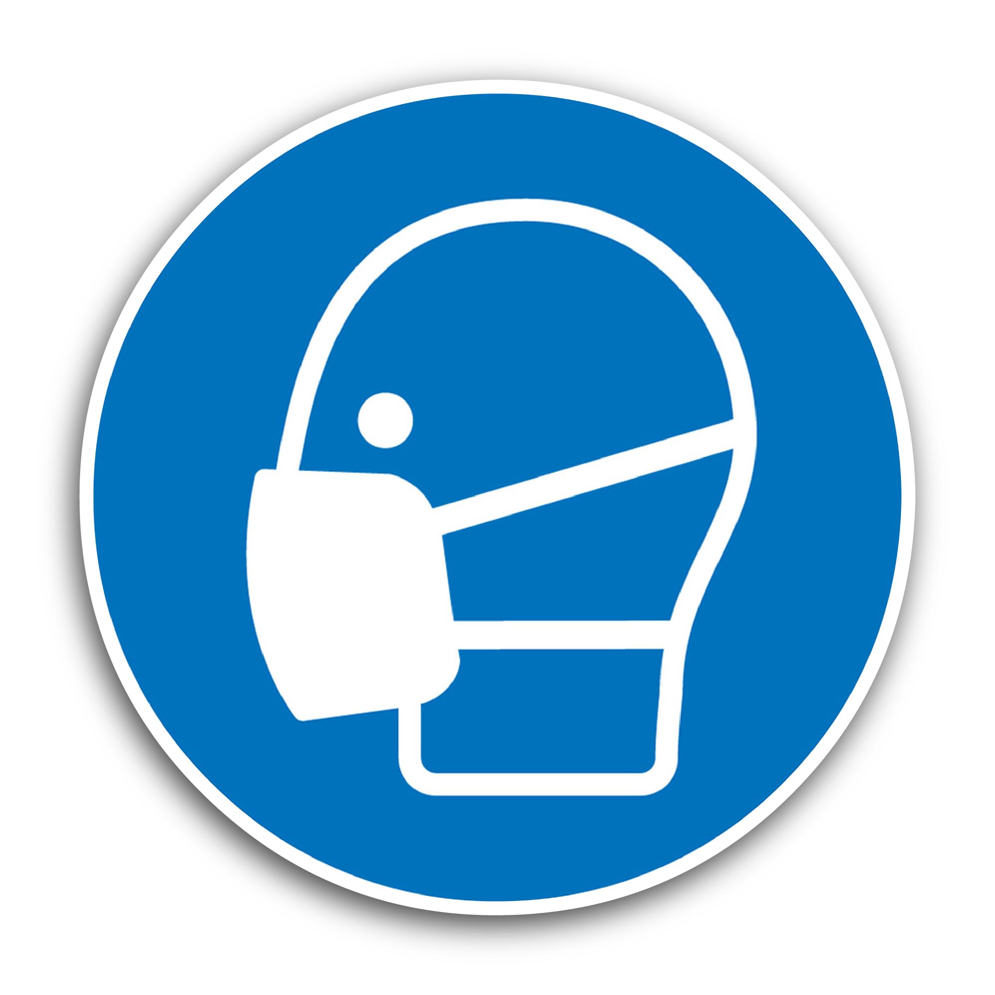 2 (Pieces) 3" and 5" Face Mask Sticker, Waterproof Vinyl Decals for Many Purpose Like Cars, Trucks,