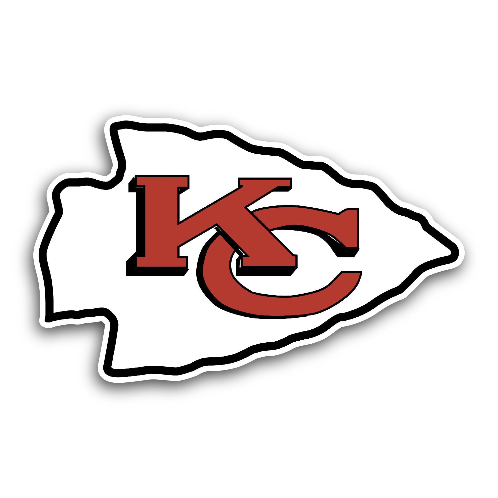 2 (Pieces) 3" and 5" Kansas C1ty Chiefs Decal Sticker, Waterproof Vinyl Decals for Many Purpose Like