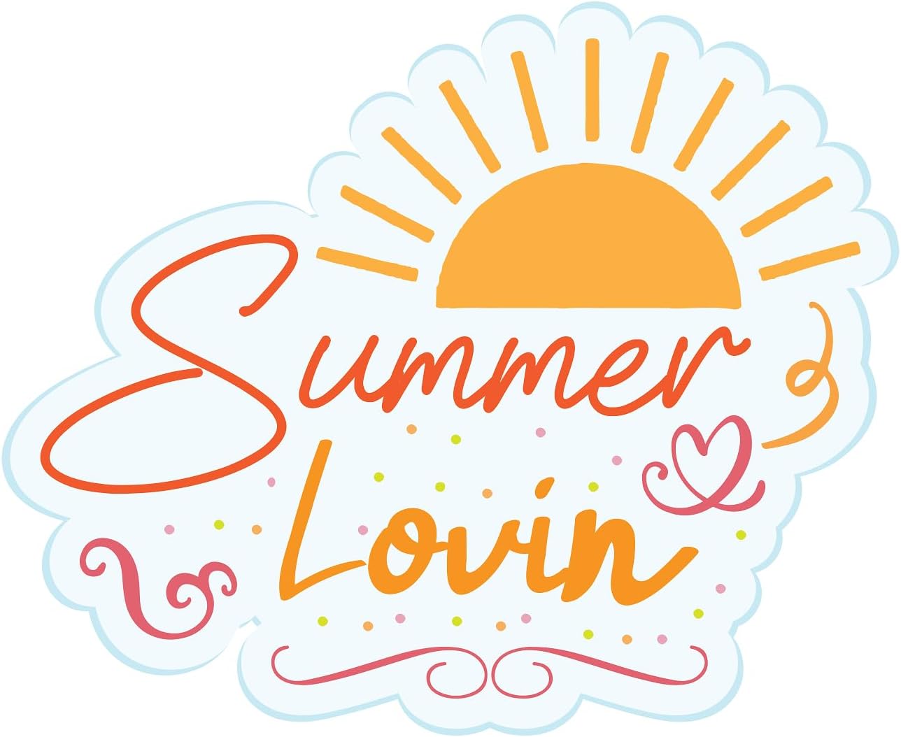 Inspirational Quote "Summer Lovin" Motivational Sticker Vinyl Decal Motivation Stickers- 5" Vinyl Sticker Waterproof
