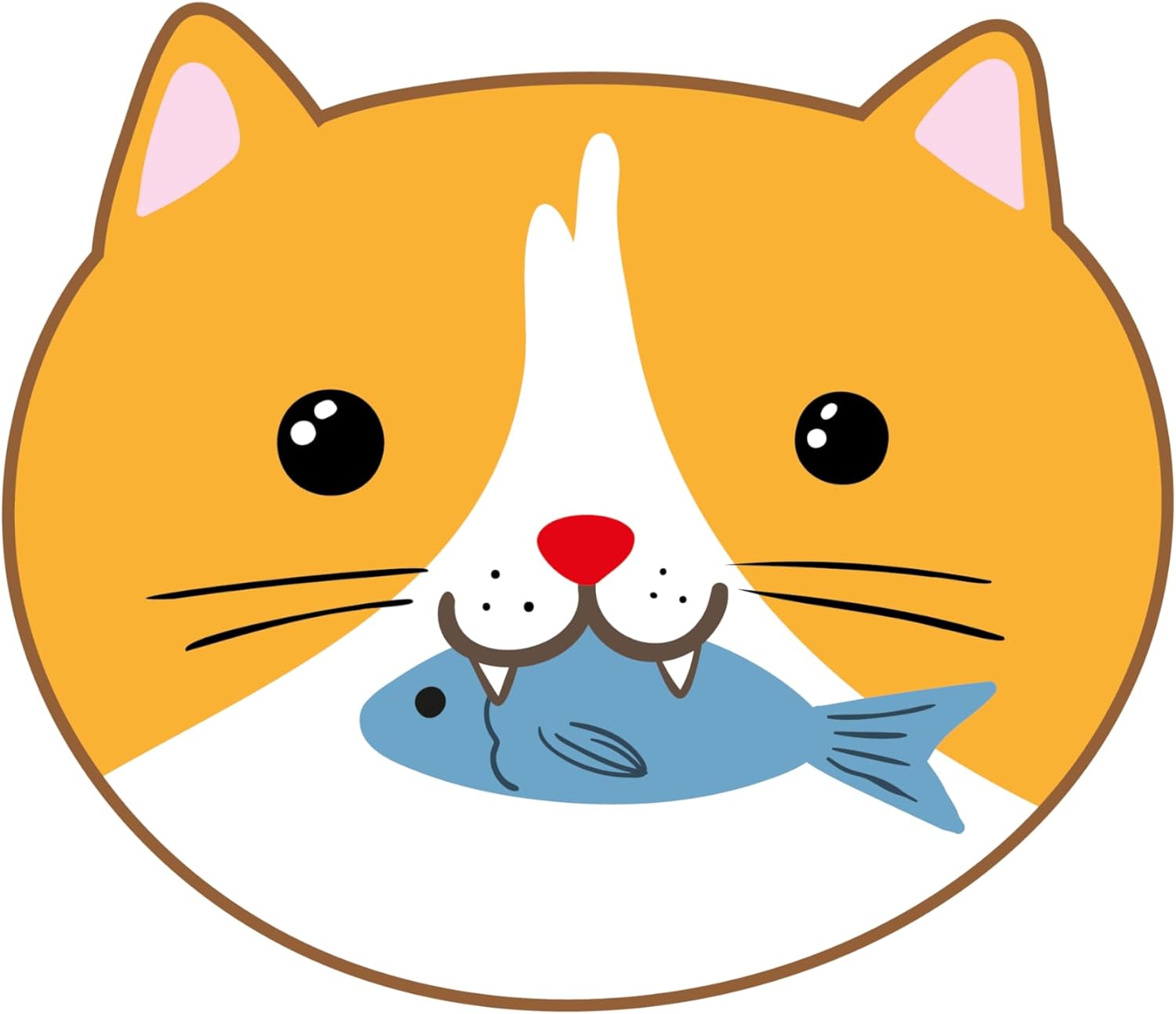 Inspirational Quote "Cat Eating Fish" Motivational Sticker Vinyl Decal Motivation Stickers- 5" Vinyl Sticker Waterproof