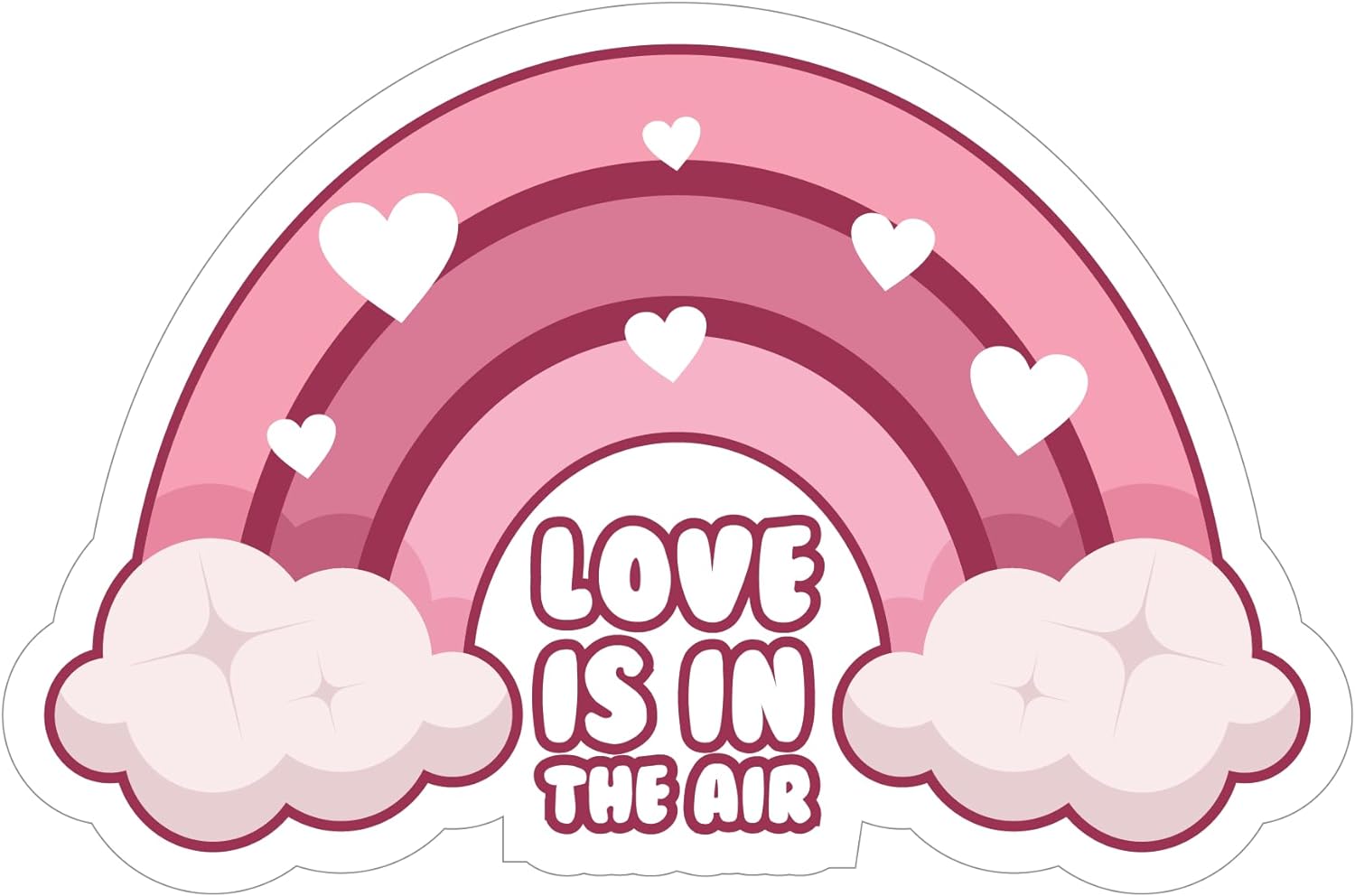Inspirational Quote Love is in The Air Motivational Sticker Vinyl Decal Motivation Stickers- 5" Vinyl Sticker Waterproof