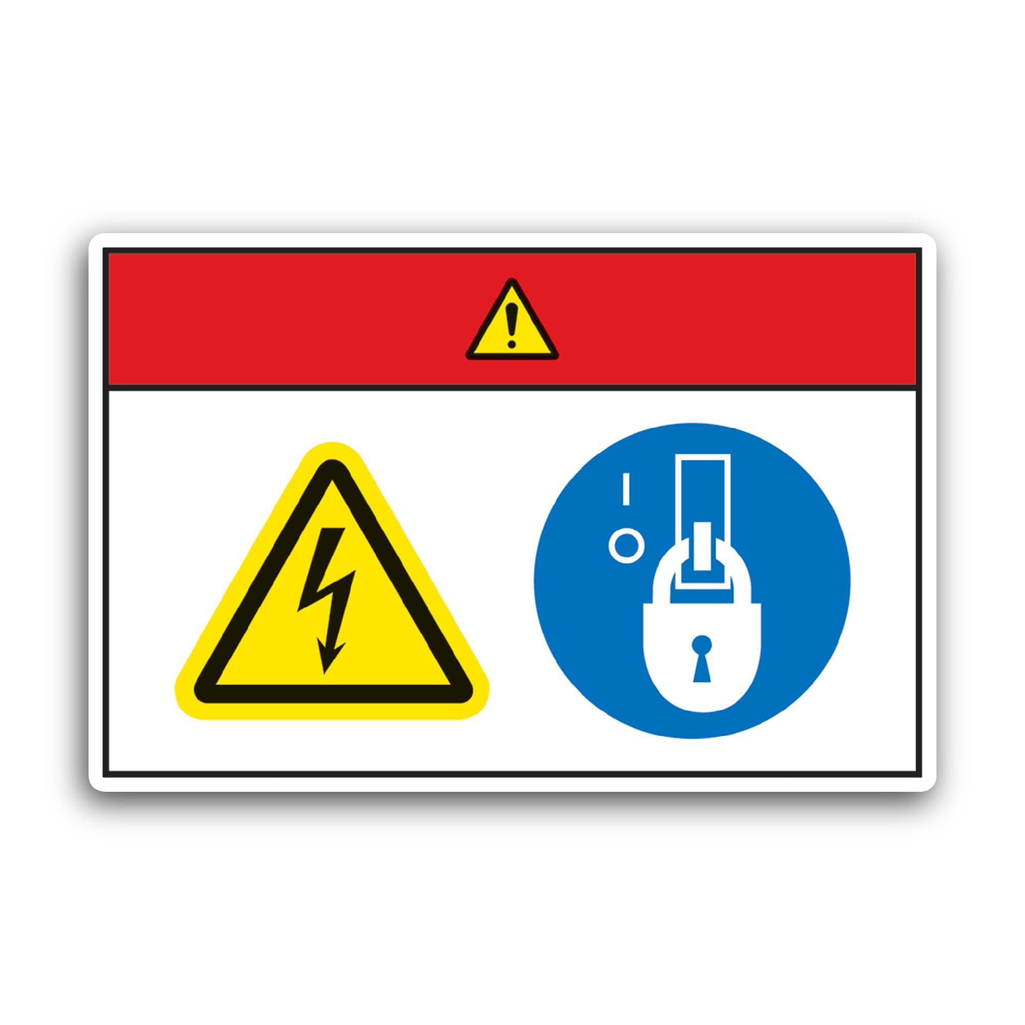 2 (Pieces) 3" and 5" Safety Sign Sticker, Waterproof Vinyl Decals for Many Purpose Like Cars, Trucks