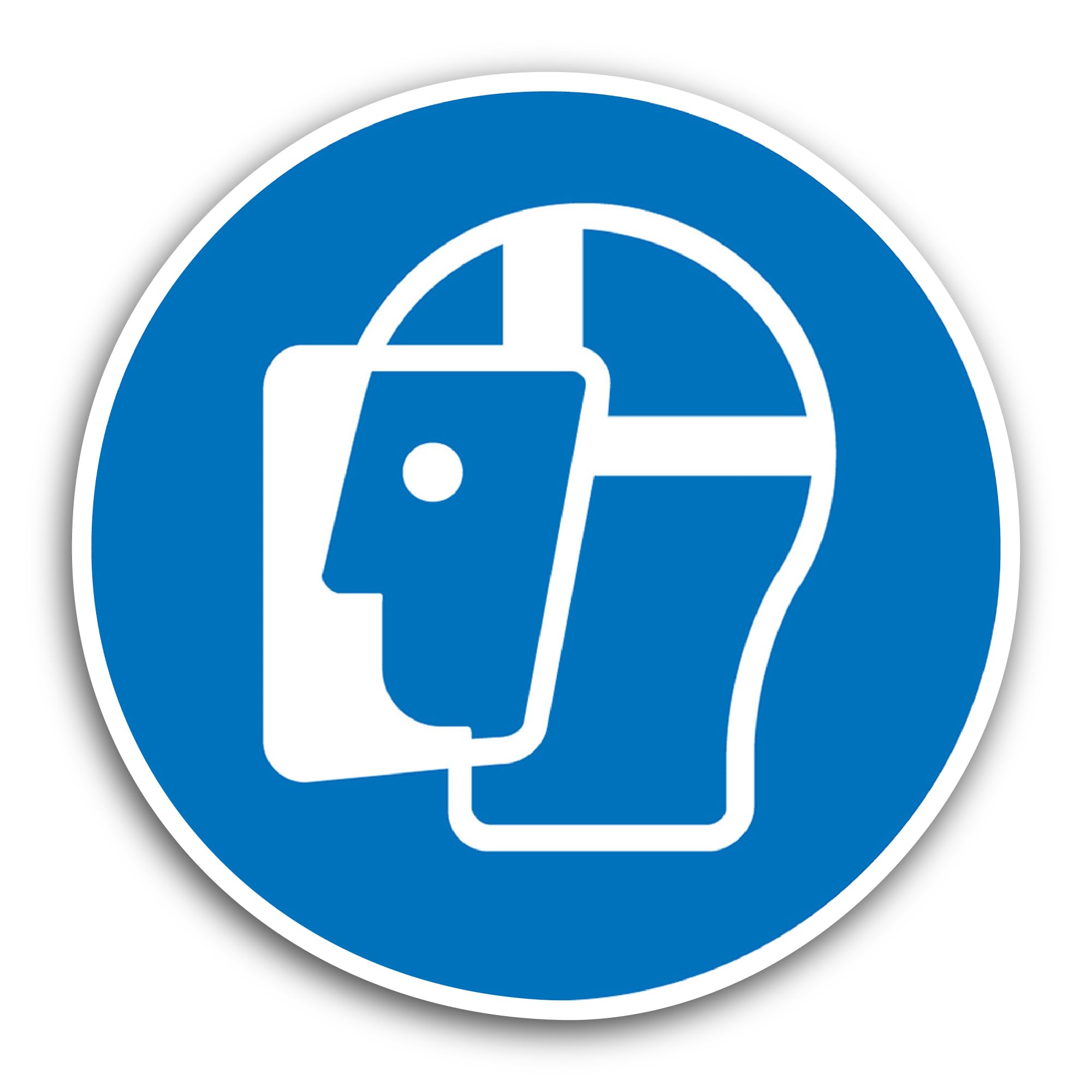 2 (Pieces) 3" and 5" Mandatory Sign Sticker, Waterproof Vinyl Decals for Many Purpose Like Cars, Tru