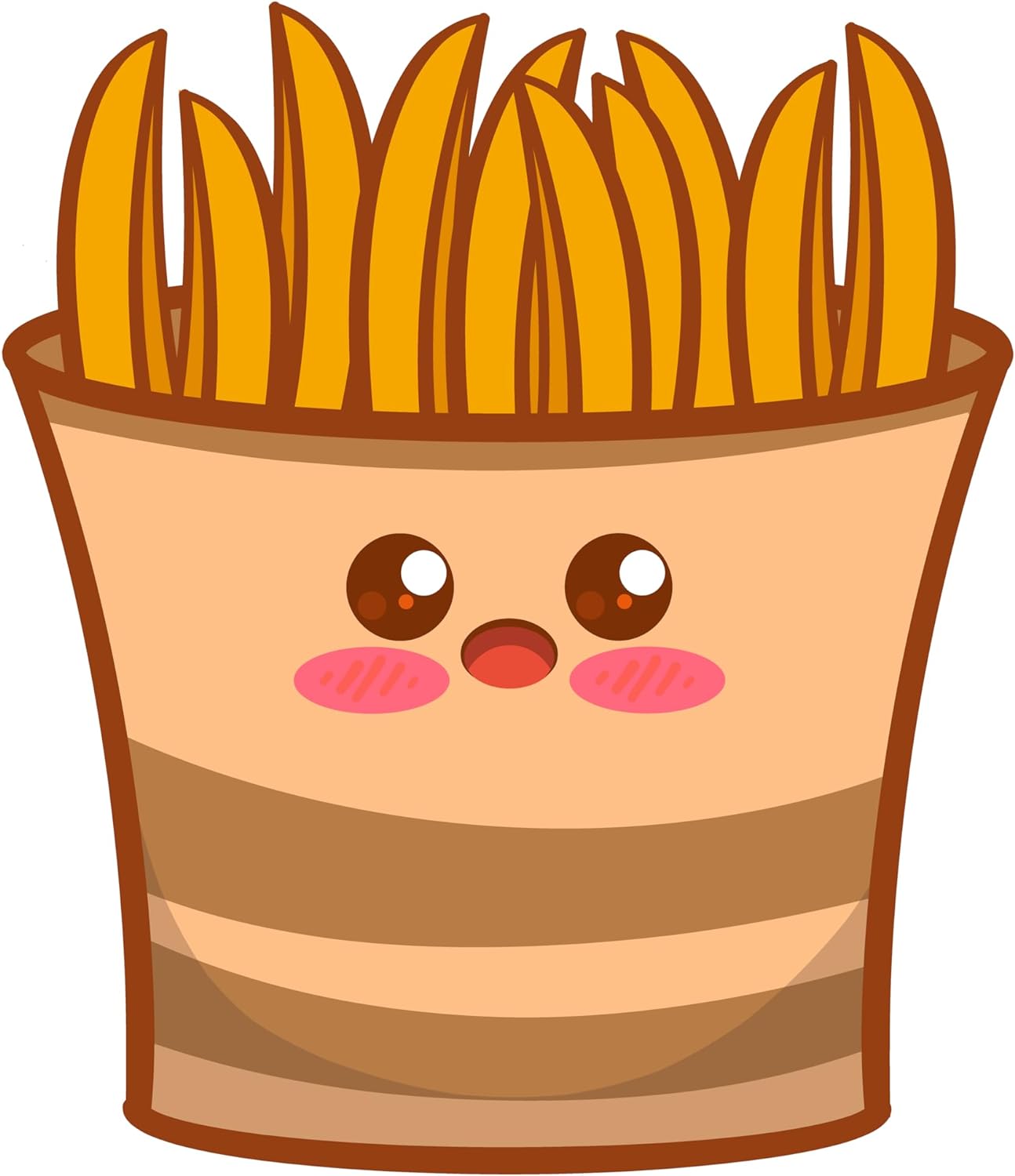 Inspirational Quote Cute French Fries Motivational Sticker Vinyl Decal Motivation Stickers- 5" Vinyl Sticker Waterproof