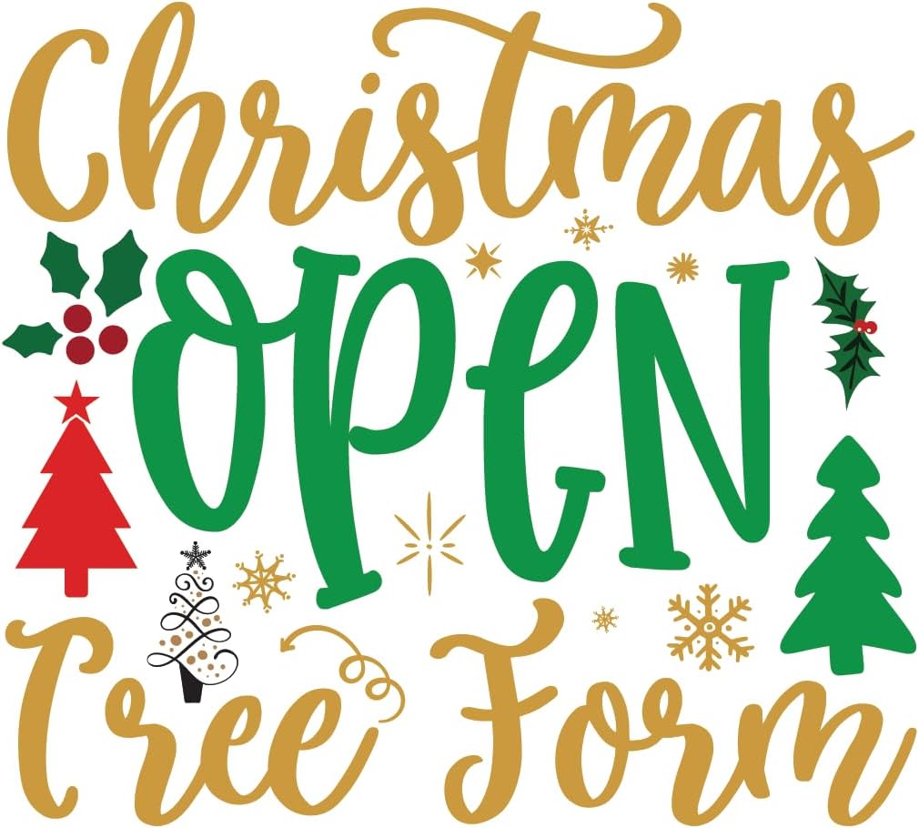 Inspirational Quote Christmas Open Tree Form Motivational Sticker Vinyl Decal Motivation Stickers- 5" Vinyl Sticker Waterproof