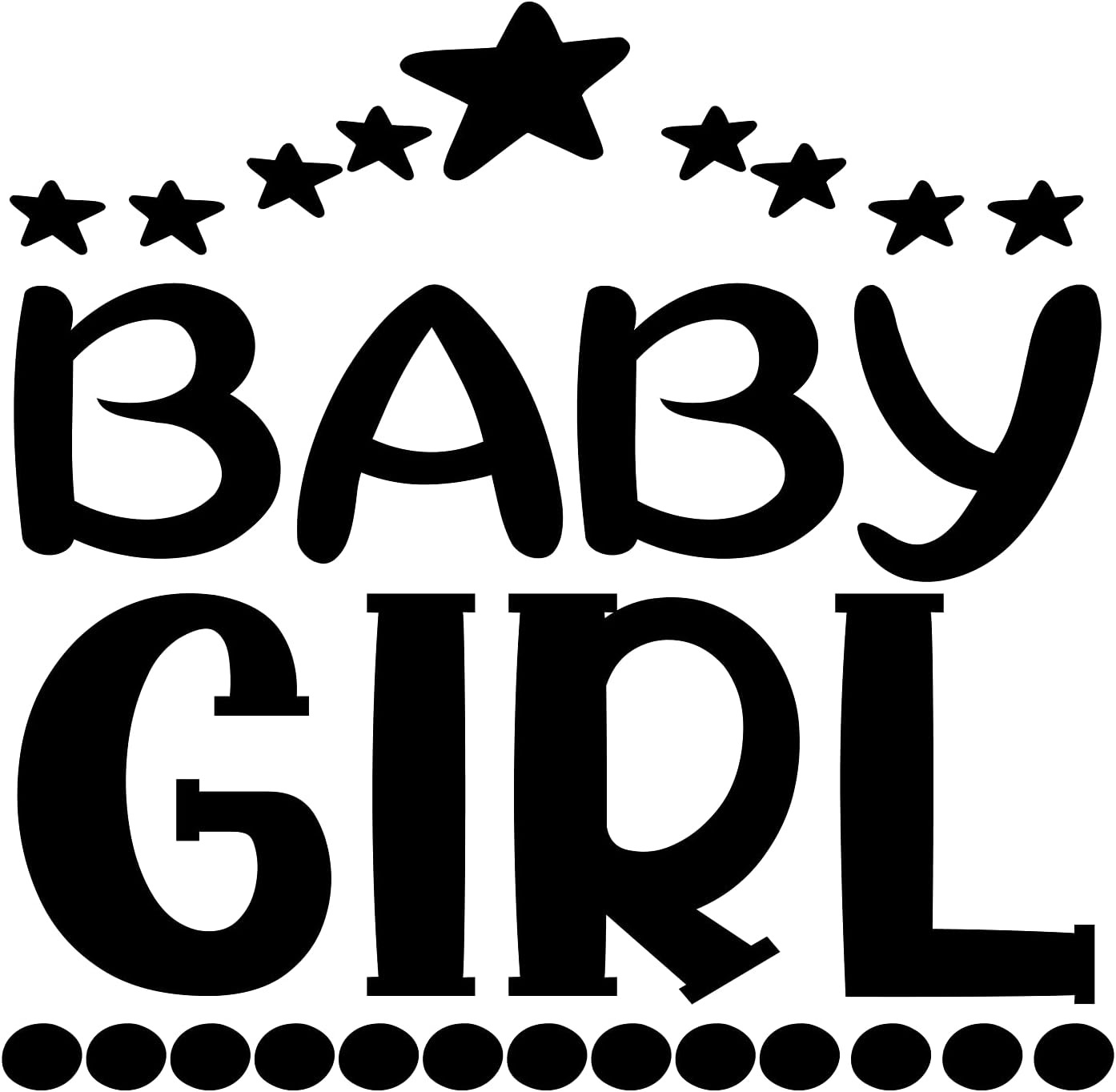 Inspirational Quote Baby Girl Motivational Sticker Vinyl Decal Motivation Stickers- 5" Vinyl Sticker Waterproof