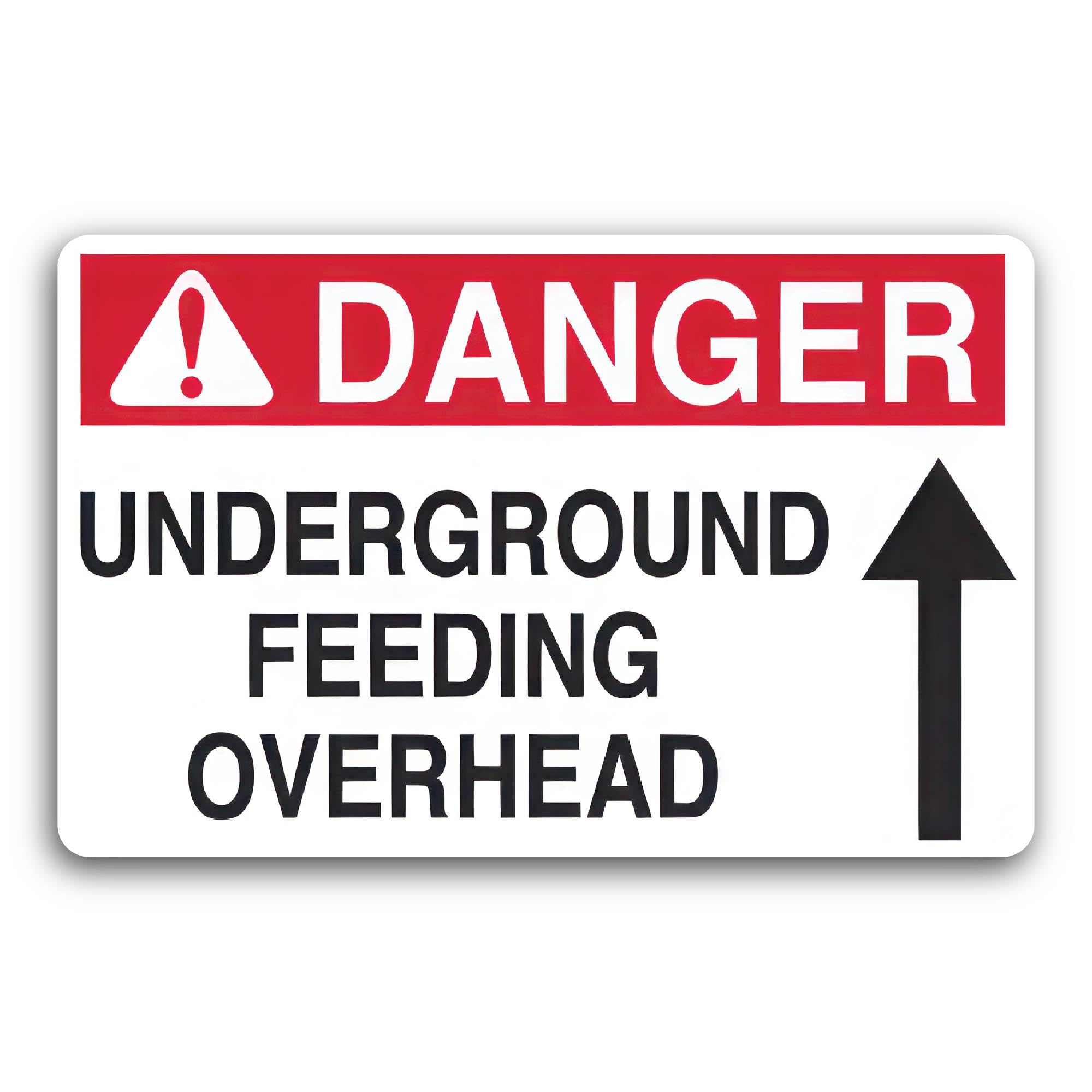 2 (Pieces) 3" and 5" Underground Feeding Overhead Decal Sticker, Waterproof Vinyl Decals for Many Pu