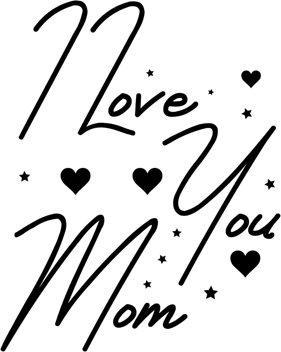 Inspirational Quote "i Love You mom, Stickers" Motivational Sticker Vinyl Decal Motivation Stickers- 5" Vinyl Sticker Waterproof
