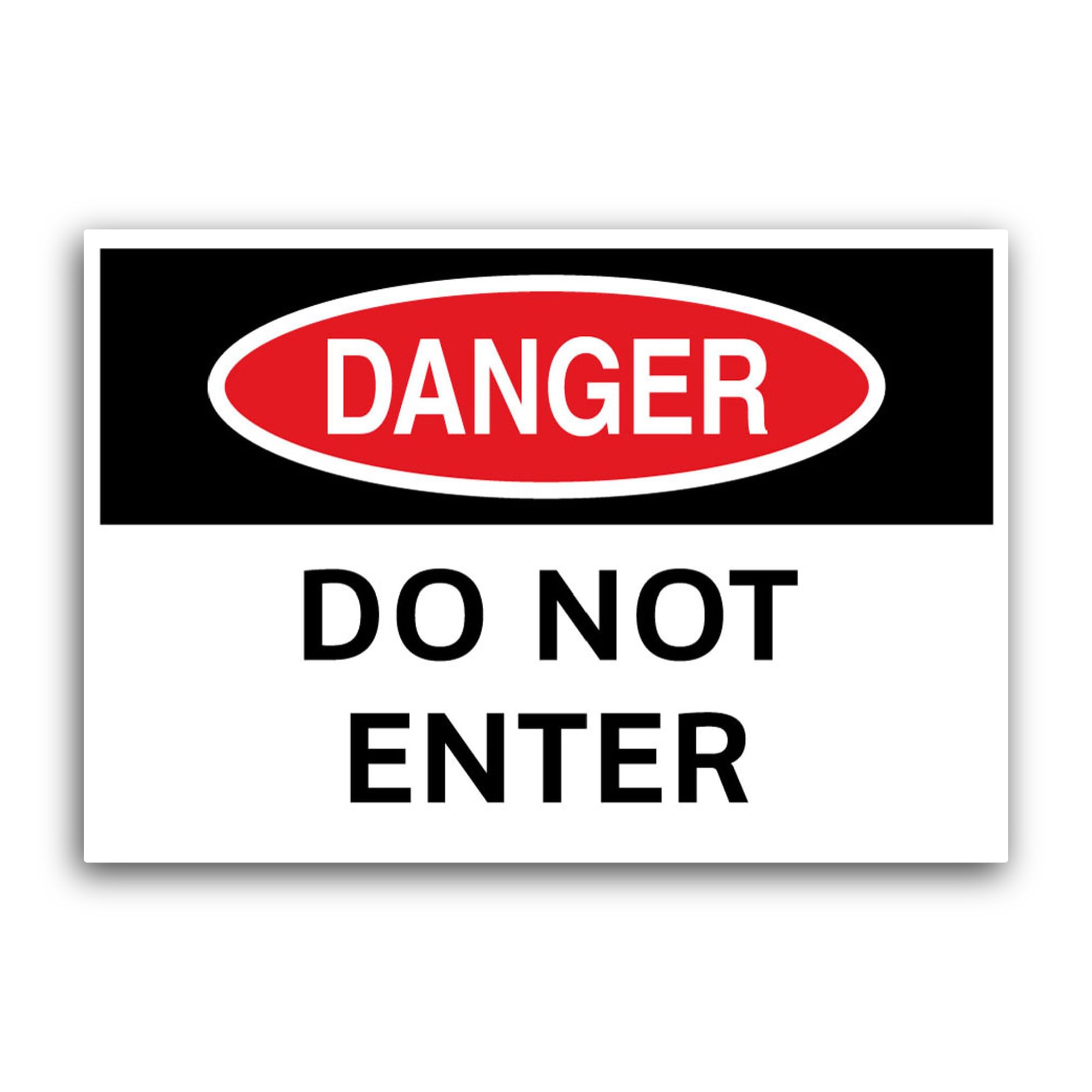 2 (Pieces) 3" and 5" D0 N0t Enter Sticker, Waterproof Vinyl Decals for Many Purpose Like Cars, Truck
