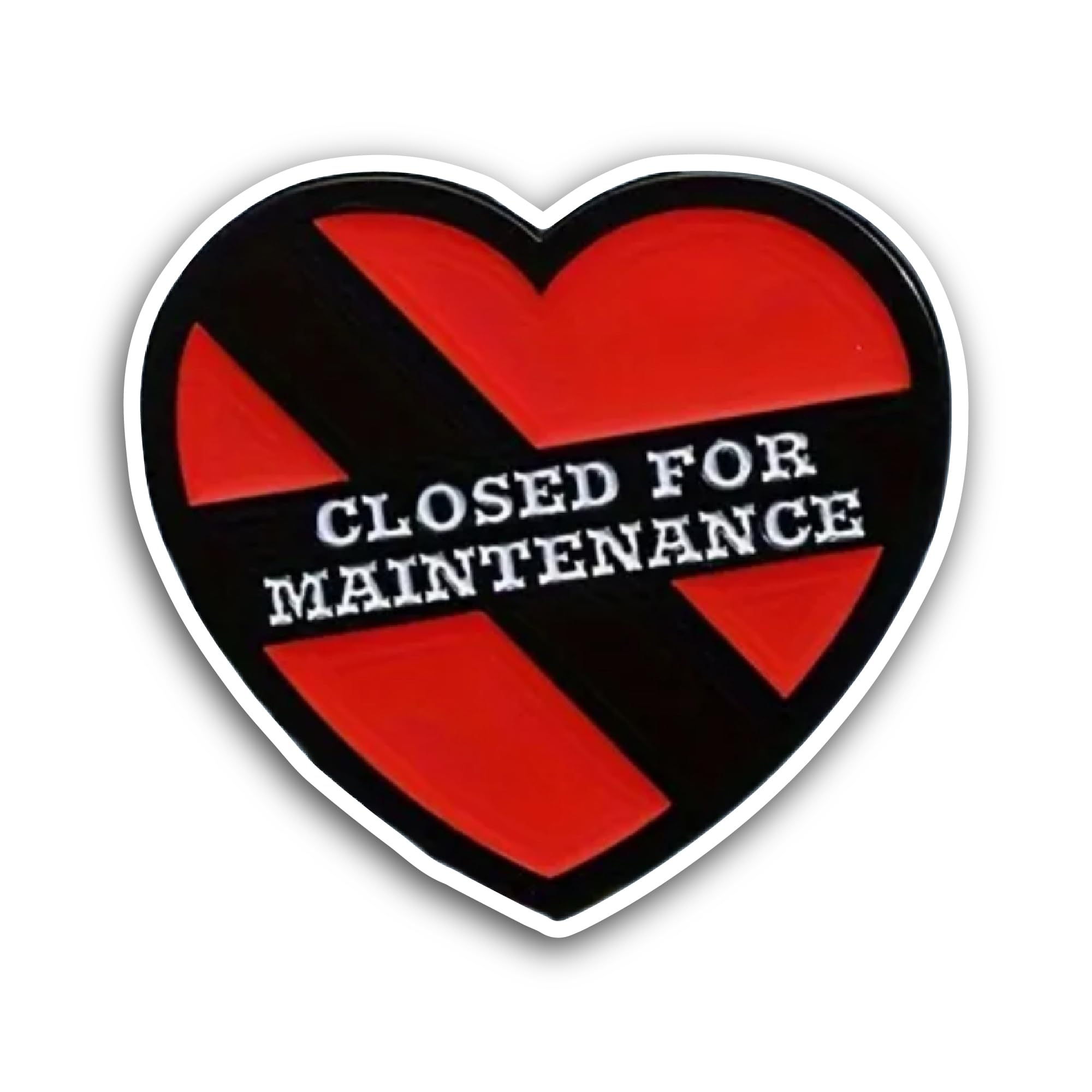 2 (Pieces) 3" and 5" Closed for Maintenance Sticker, Waterproof Vinyl Decals for Many Purpose Like C