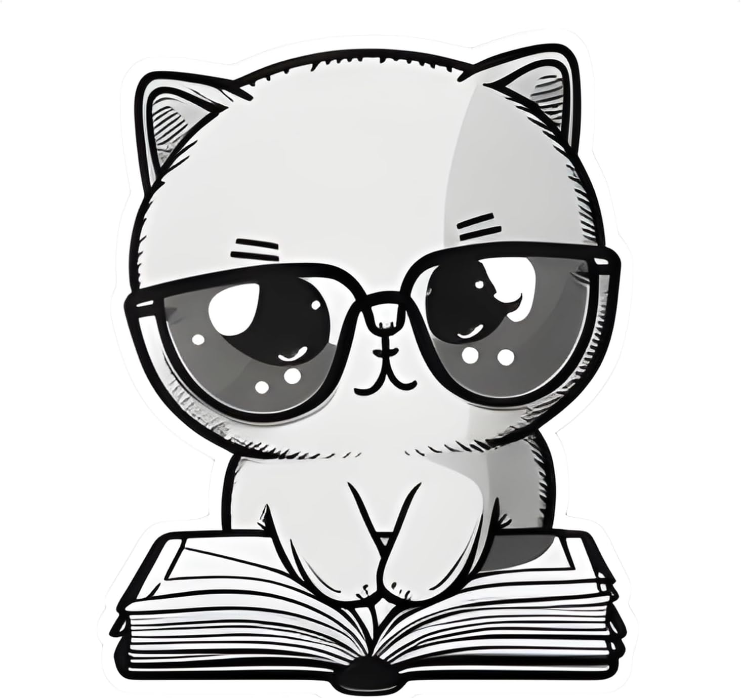 Inspirational Quote Cat On The Book Motivational Sticker Vinyl Decal Motivation Stickers- 5" Vinyl Sticker Waterproof