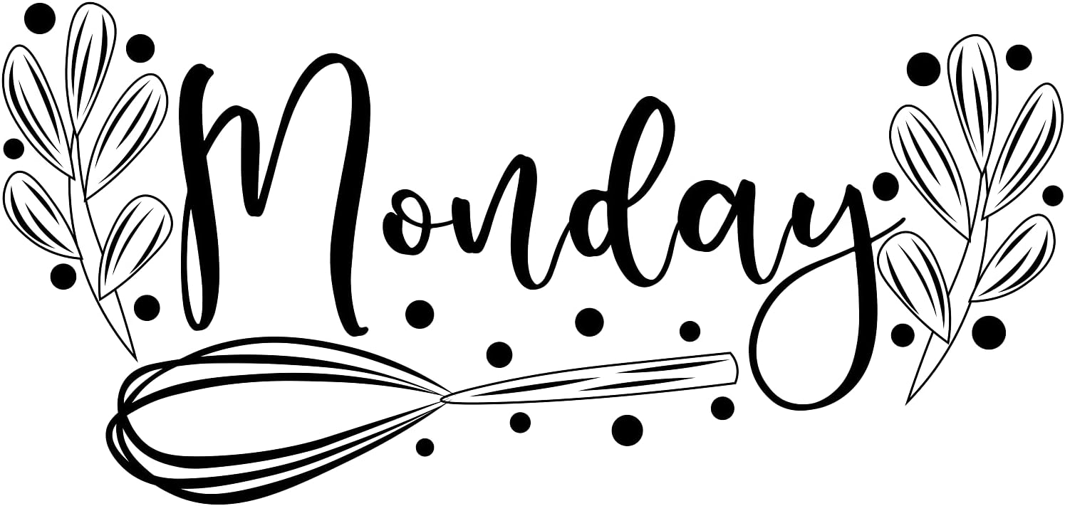 Inspirational Quote Monday Leaf Style Motivational Sticker Vinyl Decal Motivation Stickers- 5" Vinyl Sticker Waterproof