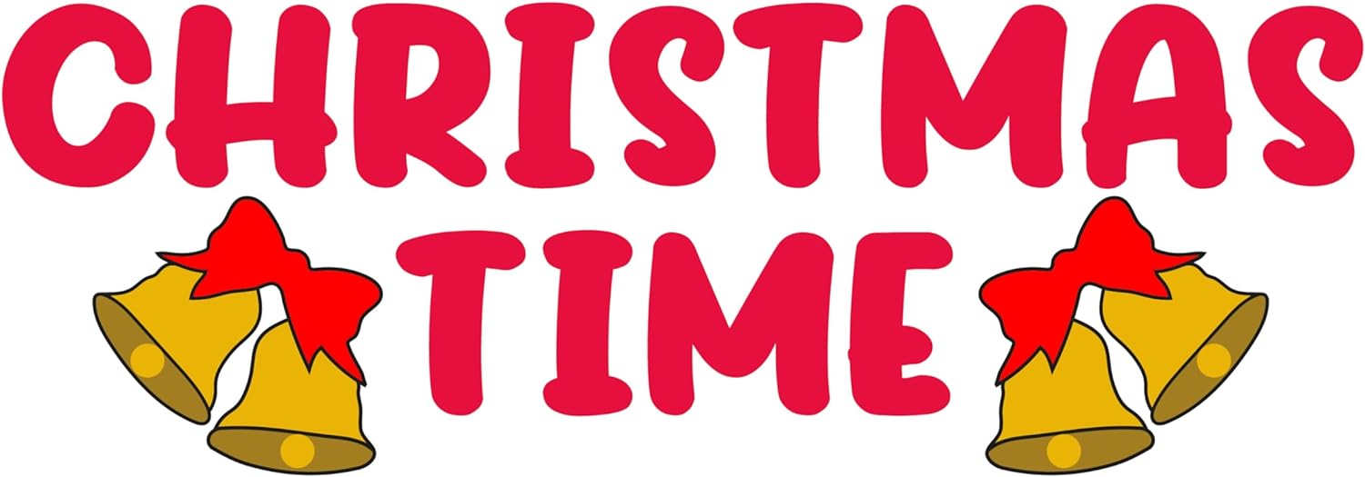 Inspirational Quote Christmas TIme Beatiful Bells Ribon Motivational Sticker Vinyl Decal Motivation Stickers- 5" Vinyl Sticker Waterproof