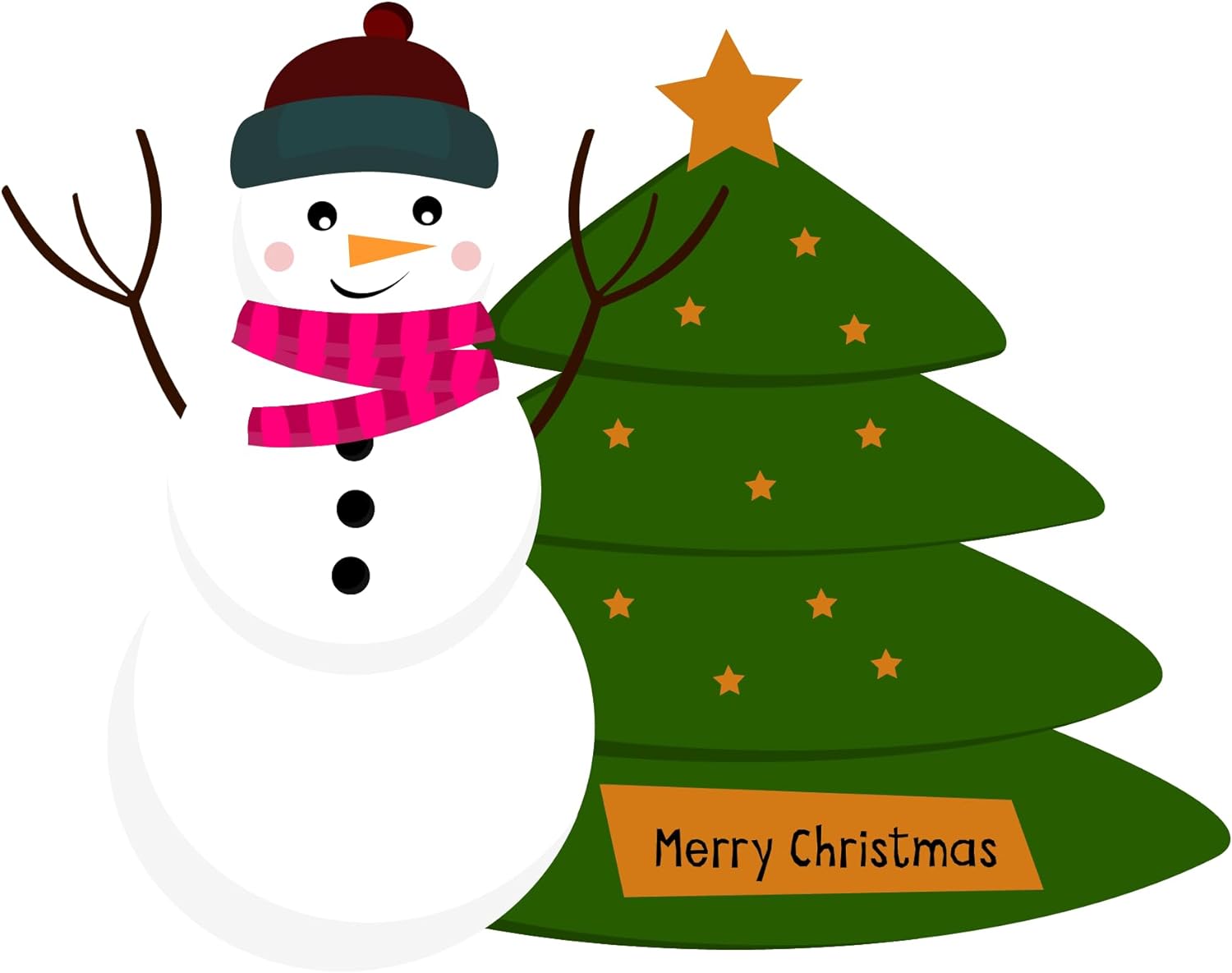 Inspirational Quote Snowman with Merry Christmas Motivational Sticker Vinyl Decal Motivation Stickers- 5" Vinyl Sticker Waterproof