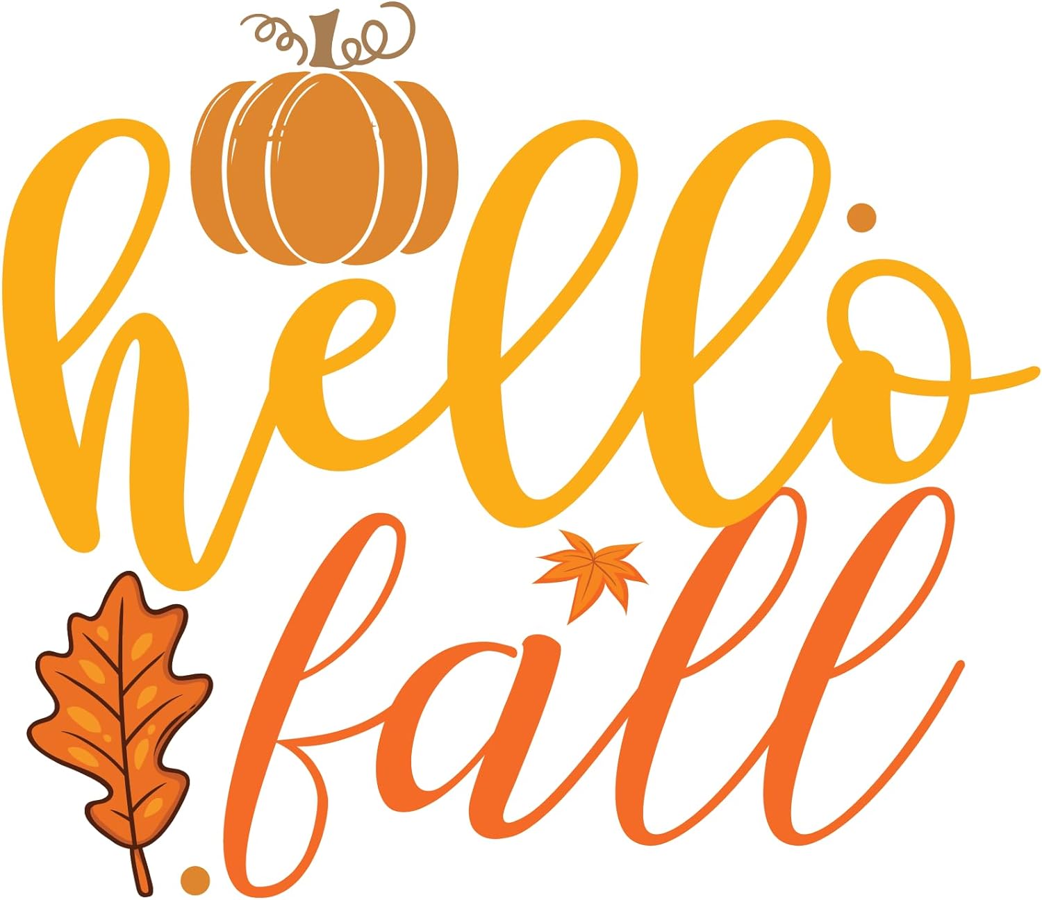 Inspirational Quote Hello Fall Lovely Motivational Sticker Vinyl Decal Motivation Stickers- 5" Vinyl Sticker Waterproof
