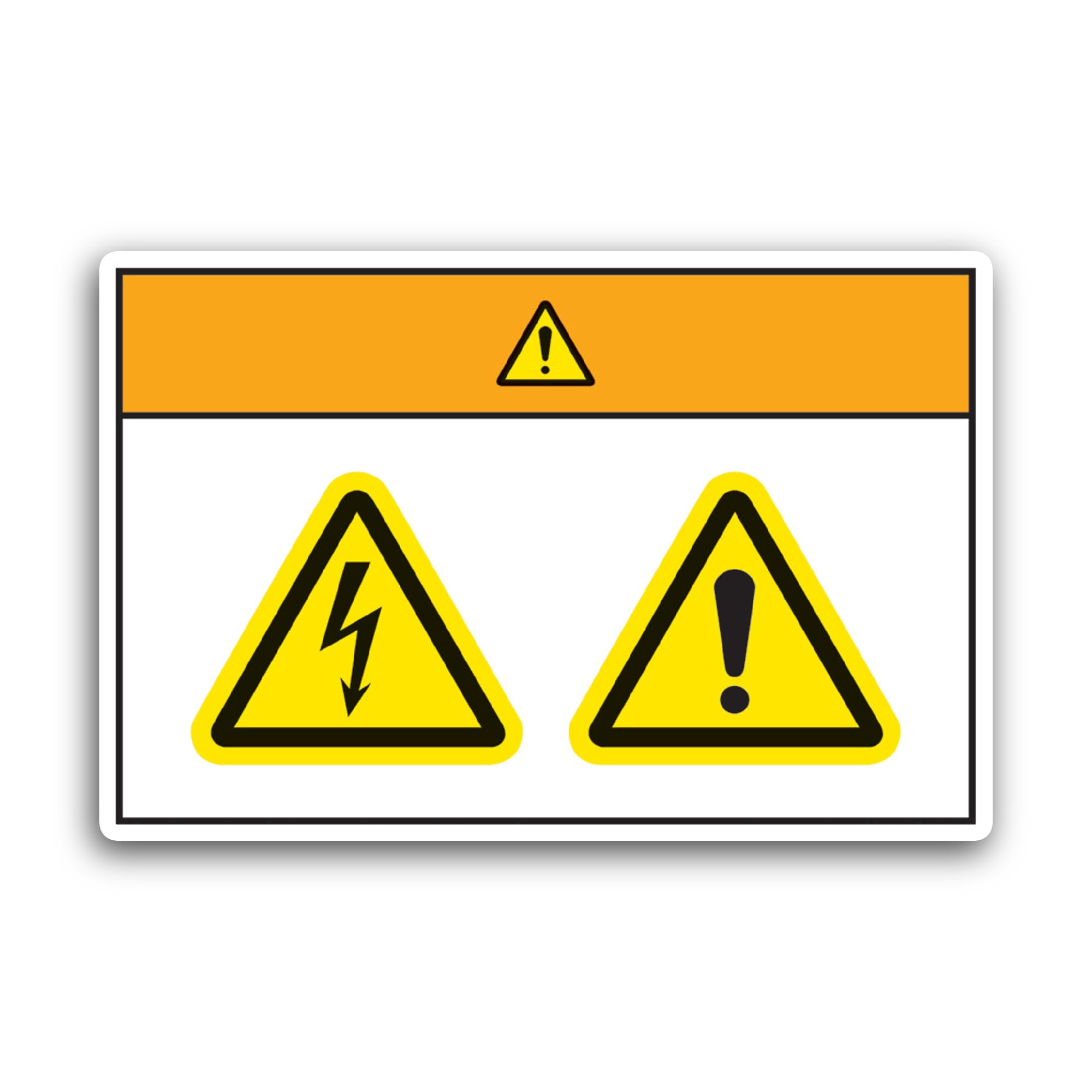 2 (Pieces) 3" and 5" Electrical Warning Label Sticker, Waterproof Vinyl Decals for Many Purpose Like