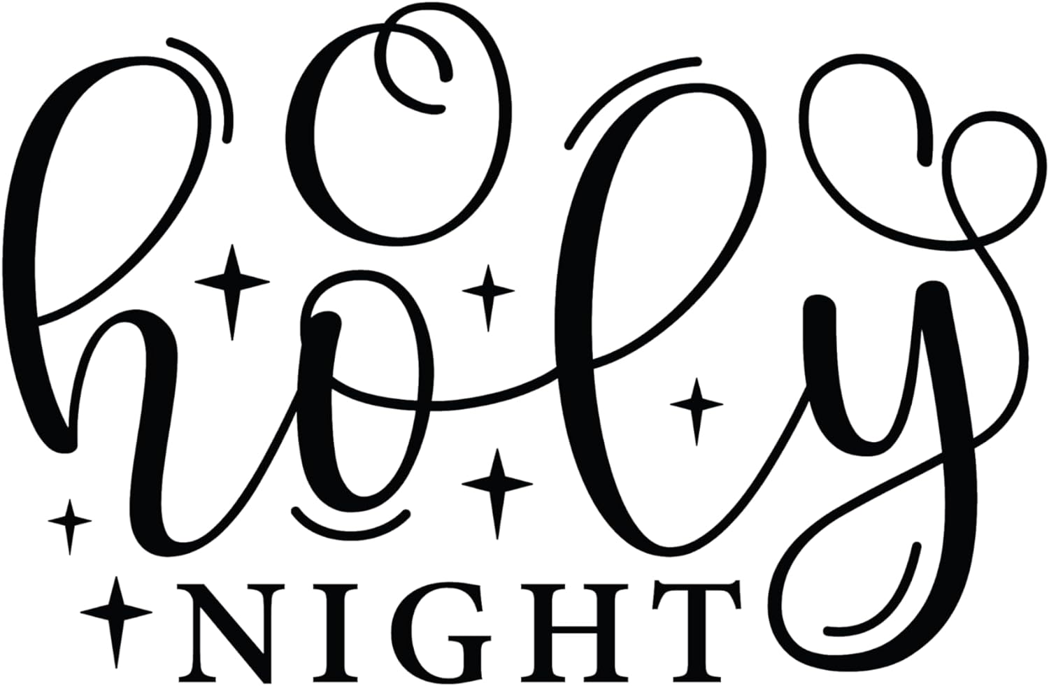 Inspirational Quote Holly Night Motivational Sticker Vinyl Decal Motivation Stickers- 5" Vinyl Sticker Waterproof