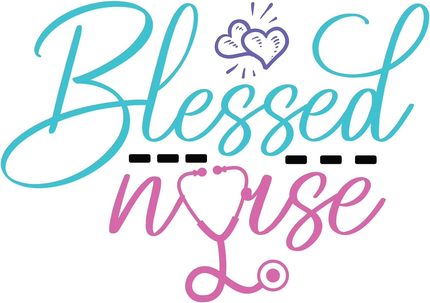 Inspirational Quote "Blessed Nurse" Motivational Sticker Vinyl Decal Motivation Stickers- 5" Vinyl Sticker Waterproof
