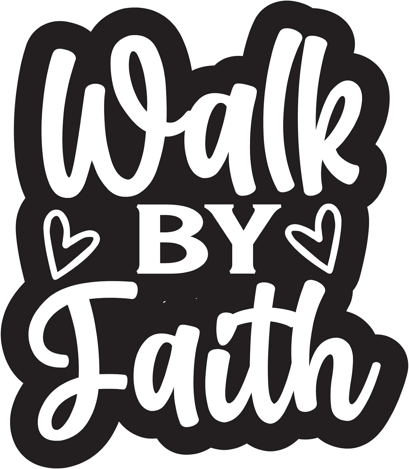 Inspirational Quote "Walk by Faith Gift Sticker" Motivational Sticker Vinyl Decal Motivation Stickers- 5" Vinyl Sticker Waterproof