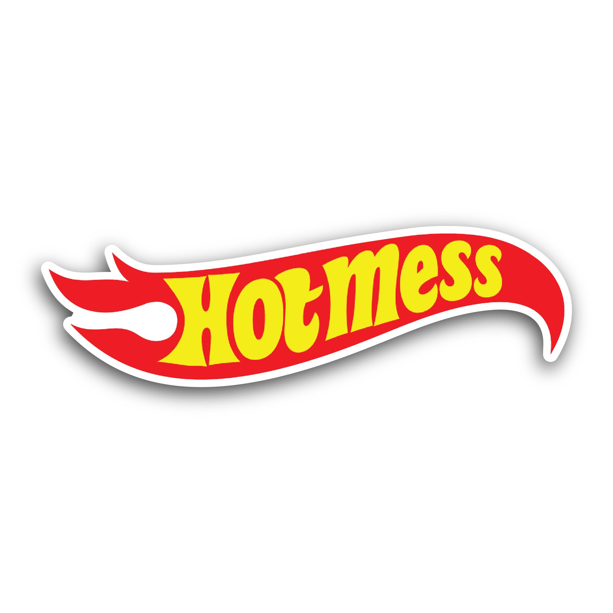 2 (Pieces) 3" and 5" Hot Mess Sticker, Waterproof Vinyl Decals for Many Purpose Like Cars, Trucks, L