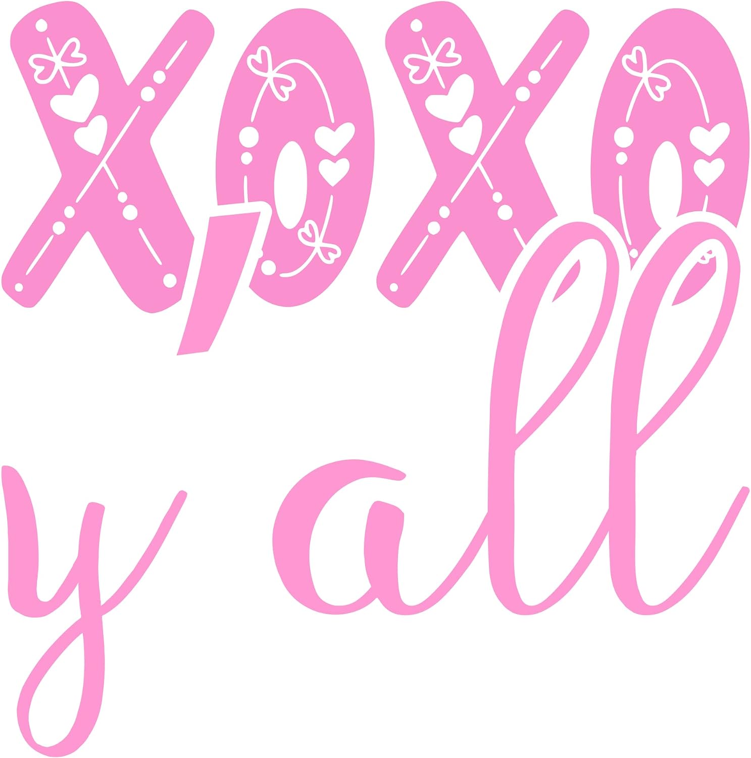 Inspirational Quote XOXO Y`All Motivational Sticker Vinyl Decal Motivation Stickers- 5" Vinyl Sticker Waterproof