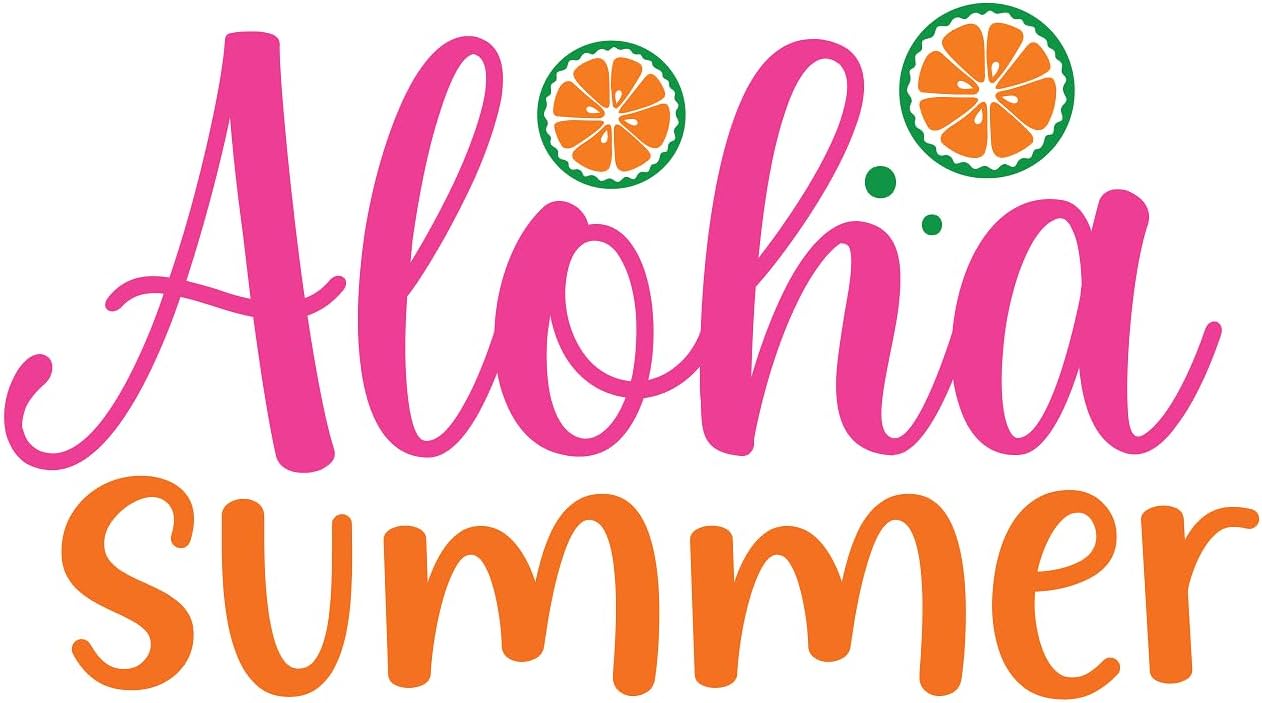 Inspirational Quote "Aloha Summer" Motivational Sticker Vinyl Decal Motivation Stickers- 5" Vinyl Sticker Waterproof