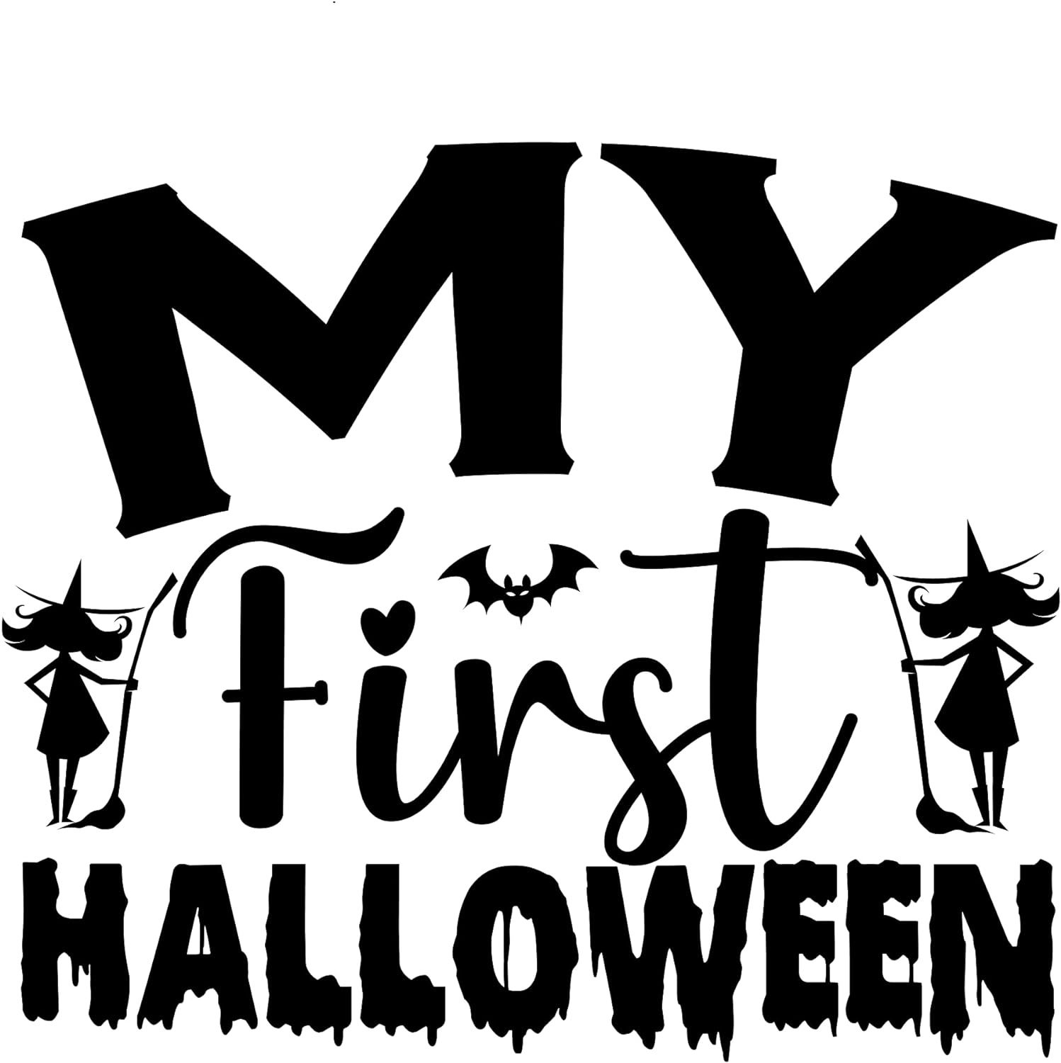 Inspirational Quote My First Halloween Motivational Sticker Vinyl Decal Motivation Stickers- 5" Vinyl Sticker Waterproof