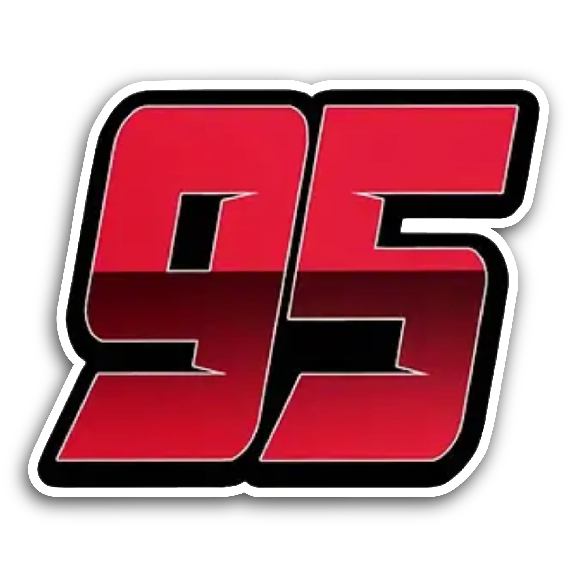 2 (Pieces) 3" and 5" 95 Number Sticker, Waterproof Vinyl Decals for Many Purpose Like Cars, Trucks,