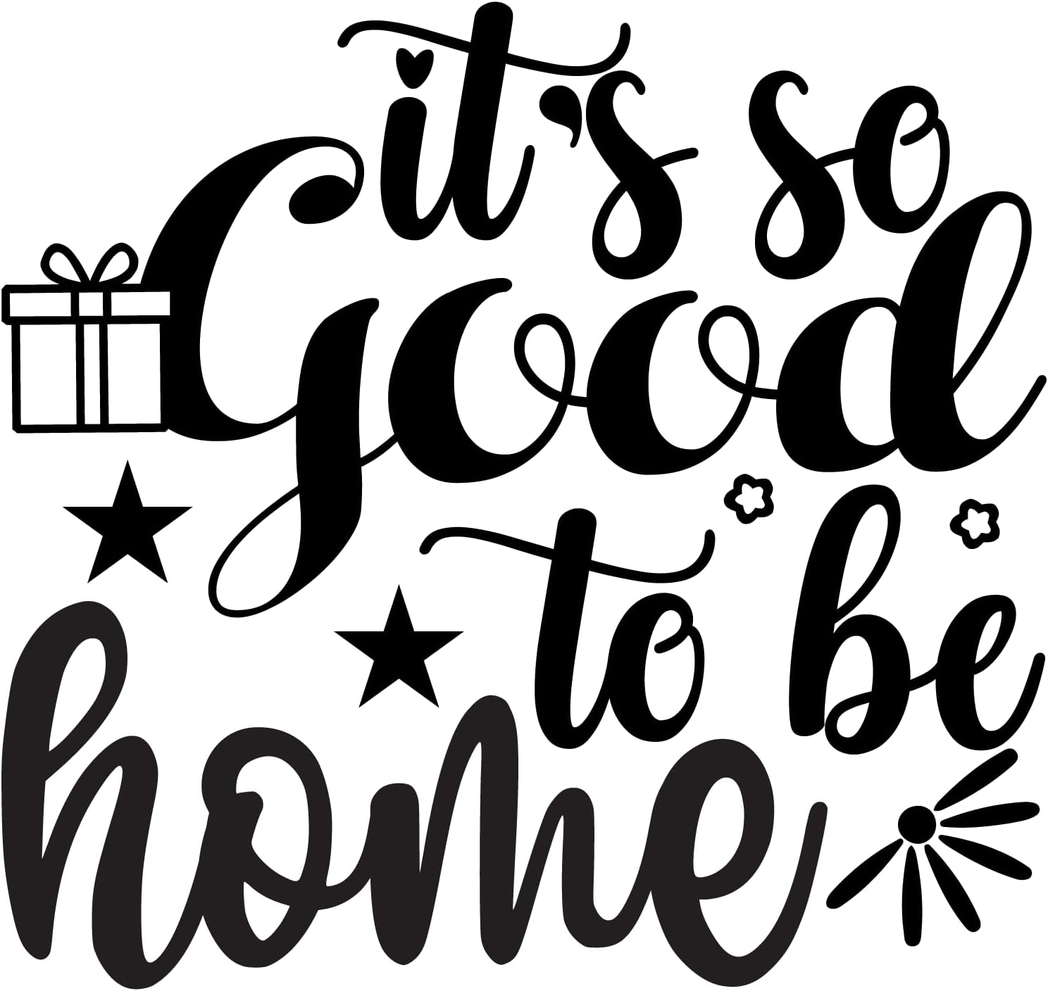 Inspirational Quote It's So Good to Be Home Motivational Sticker Vinyl Decal Motivation Stickers- 5" Vinyl Sticker Waterproof