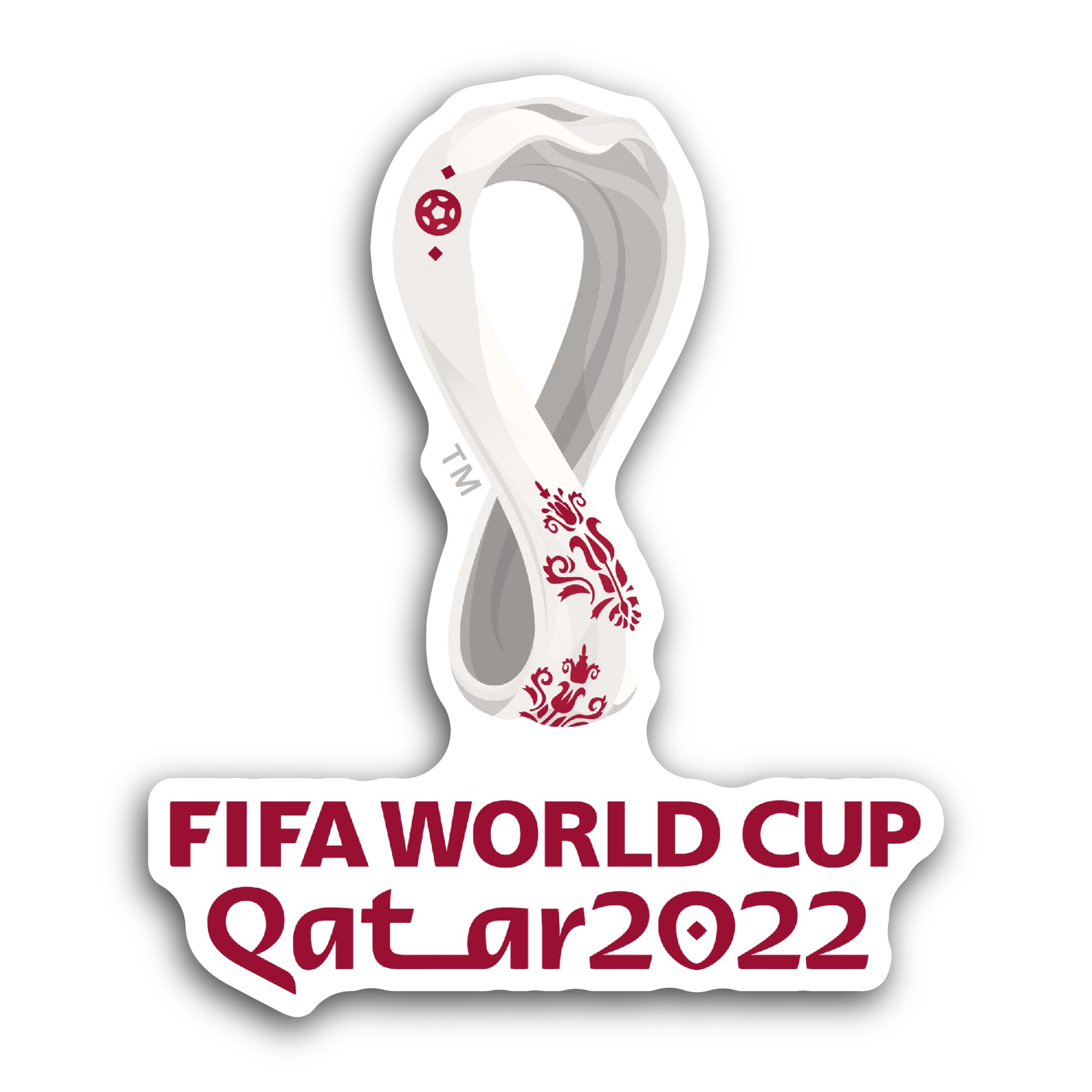 2 (Pieces) 3" and 5" F1FA W0rld Cup Sticker, Waterproof Vinyl Decals for Many Purpose Like Cars, Tru