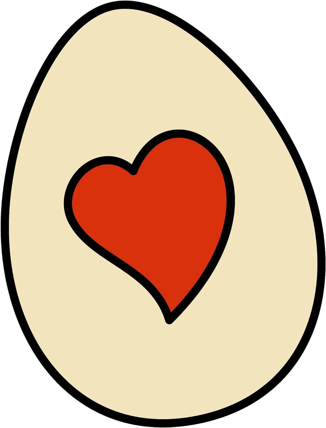 Inspirational Quote "Heart On Egg Shape Sticker" Motivational Sticker Vinyl Decal Motivation Stickers- 5" Vinyl Sticker Waterproof