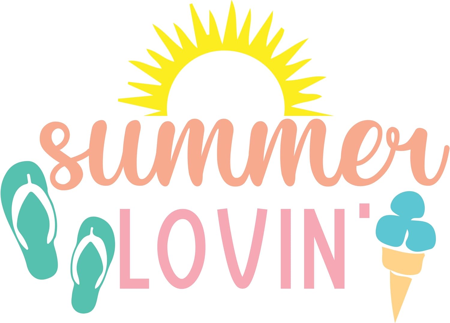 Inspirational Quote "Summer Lovin" Motivational Sticker Vinyl Decal Motivation Stickers - 5" Vinyl Sticker Waterproof
