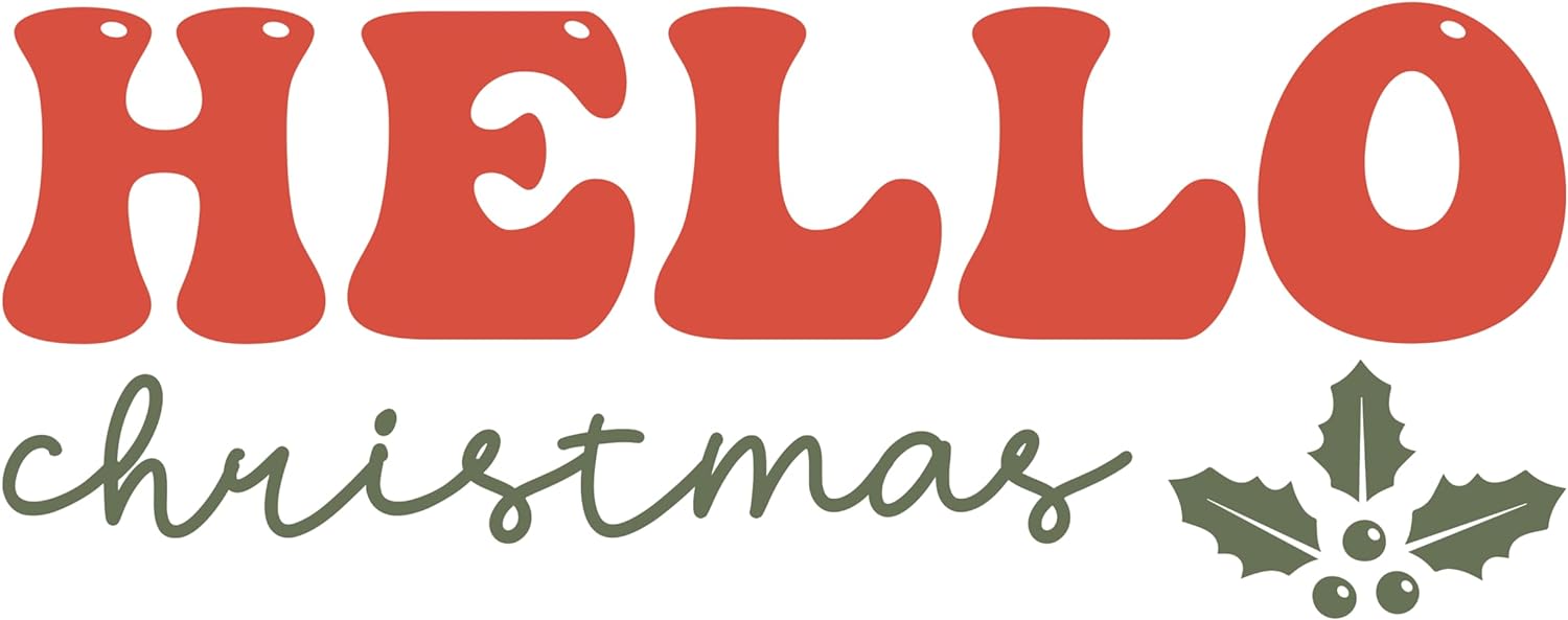 Inspirational Quote Hello Christmas Beautiful Leaf Motivational Sticker Vinyl Decal Motivation Stickers- 5" Vinyl Sticker Waterproof