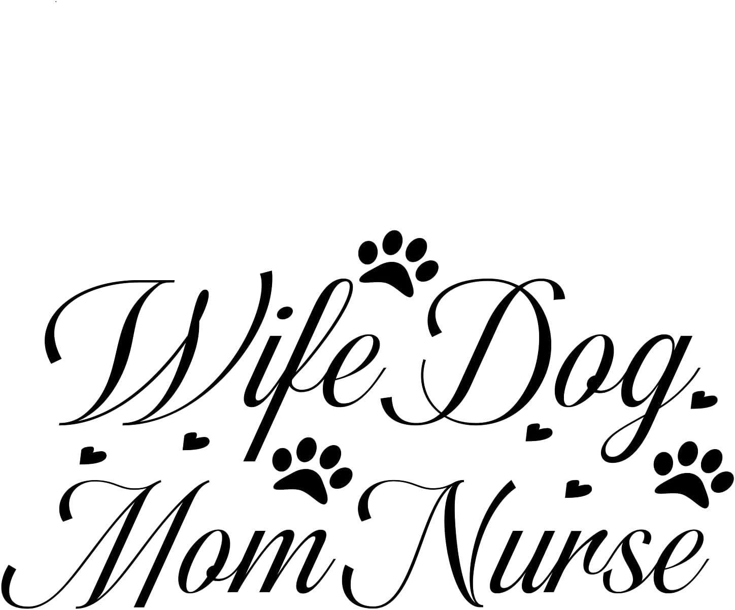 Inspirational Quote "Wife Dog Mom Nurse" Motivational Sticker Vinyl Decal Motivation Stickers- 5" Vinyl Sticker Waterproof