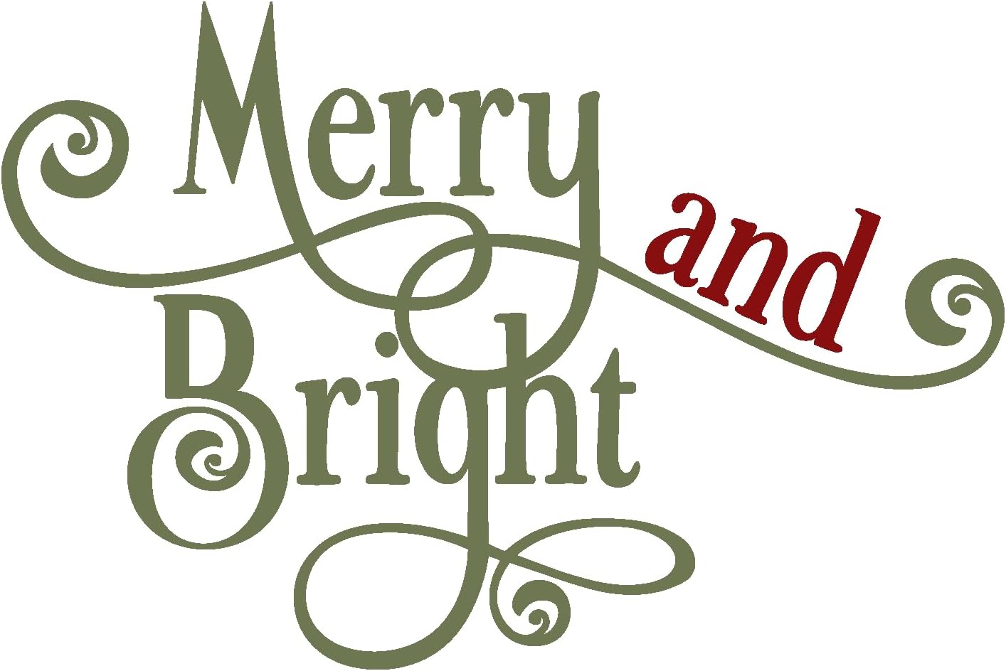 Inspirational Quote Merry and Bright Motivational Sticker Vinyl Decal Motivation Stickers- 5" Vinyl Sticker Waterproof