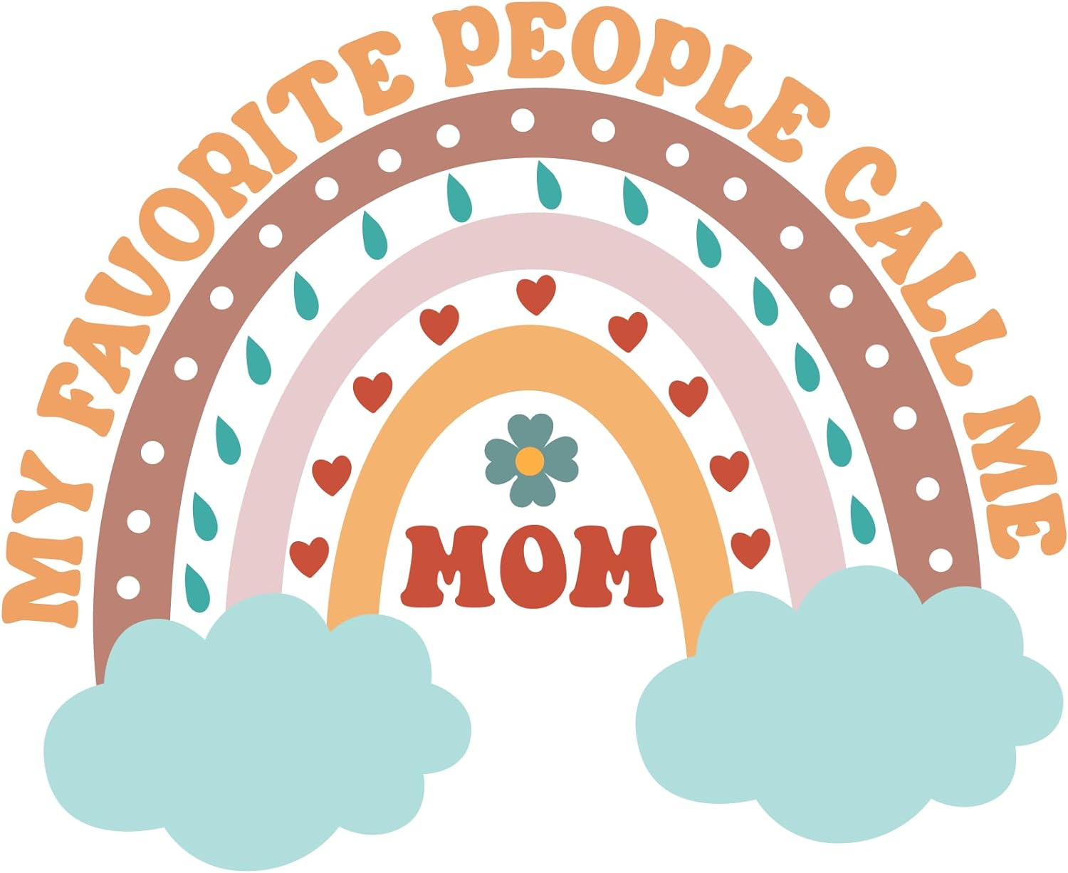 Inspirational Quote "My Favourite People Call Me Mom" Motivational Sticker Vinyl Decal Motivation Stickers- 5" Vinyl Sticker Waterproof