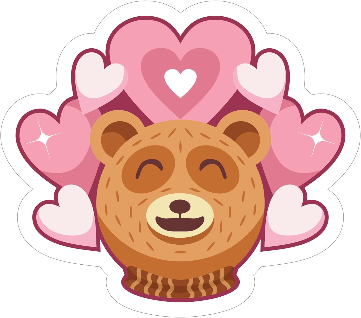 Inspirational Quote Happy Bear Love Motivational Sticker Vinyl Decal Motivation Stickers- 5" Vinyl Sticker Waterproof