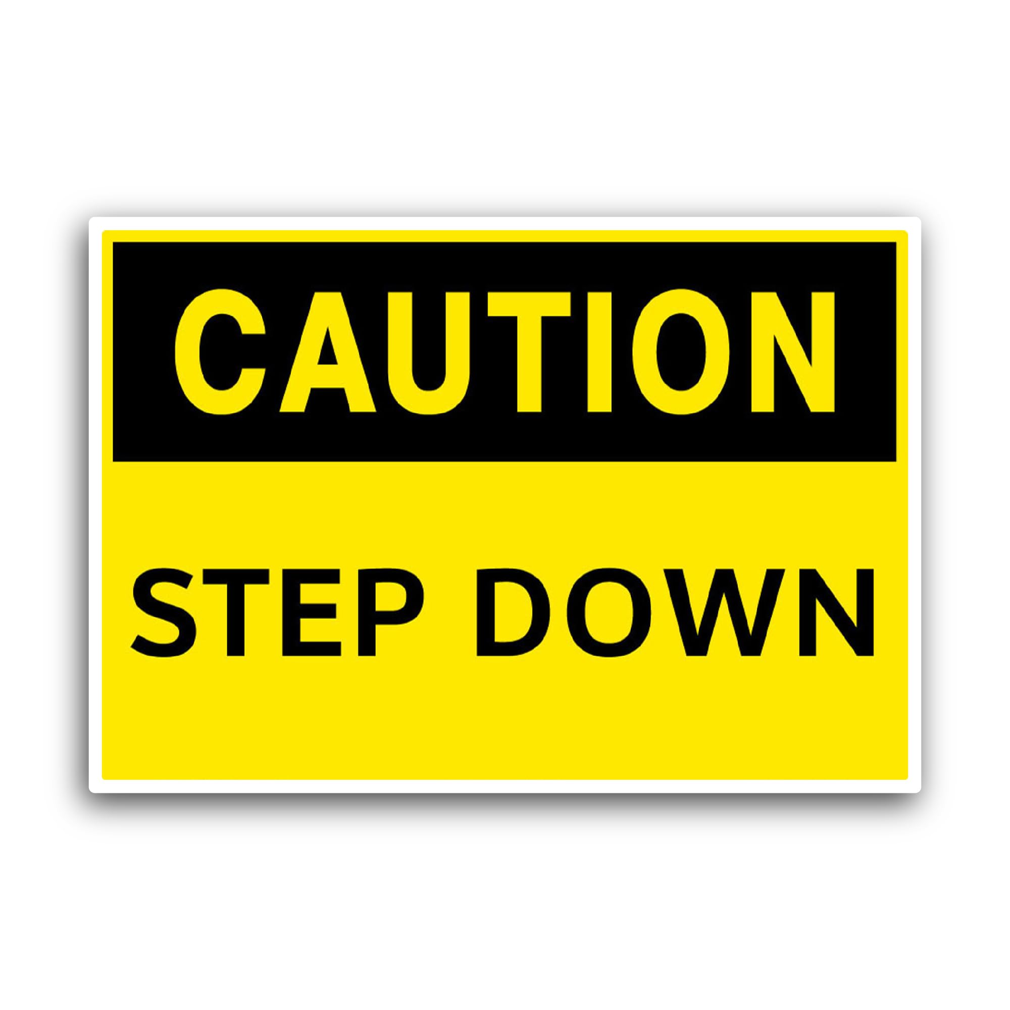 2 (Pieces) 3" and 5" Step Down Sticker, Waterproof Vinyl Decals for Many Purpose Like Cars, Trucks,