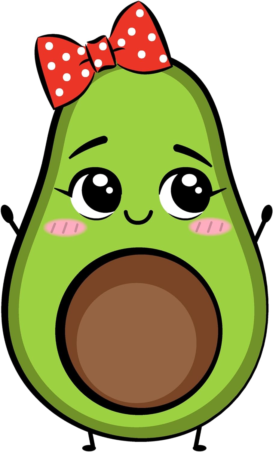 Inspirational Quote Cute Avocado Vector Motivational Sticker Vinyl Decal Motivation Stickers- 5" Vinyl Sticker Waterproof