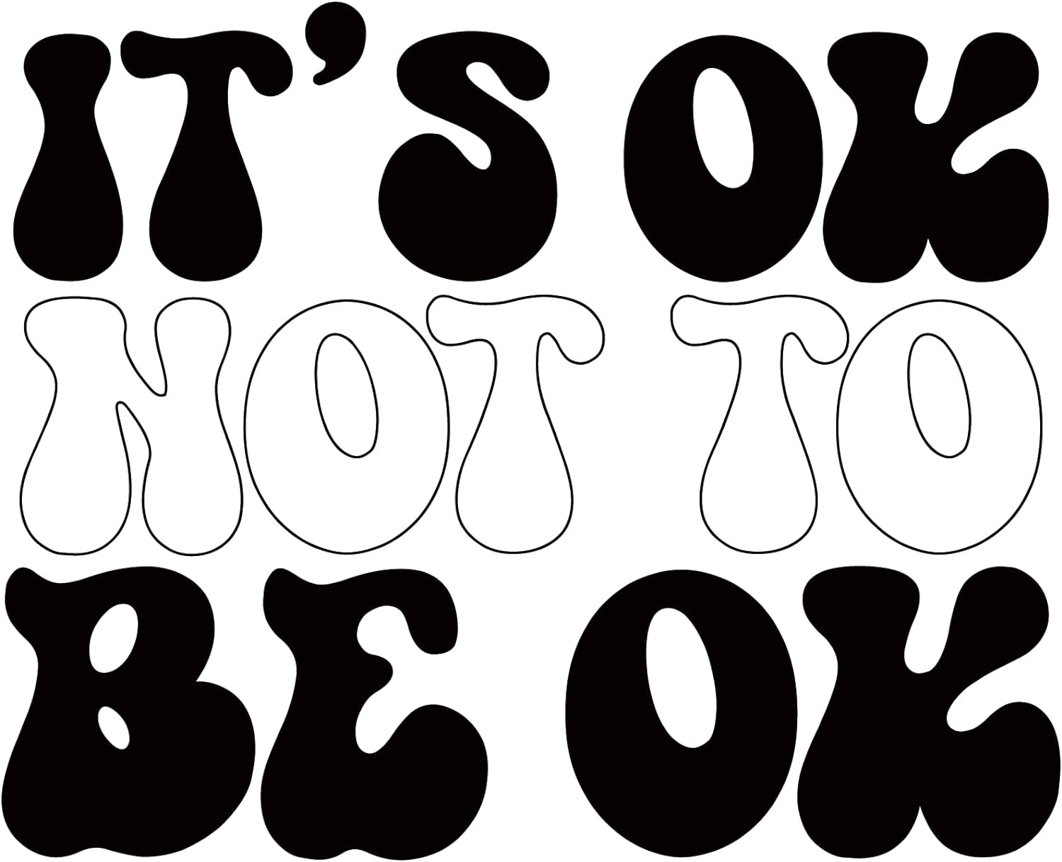 Inspirational Quote "Its Ok Not to Be Ok" Motivational Sticker Vinyl Decal Motivation Stickers- 5" Vinyl Sticker Waterproof