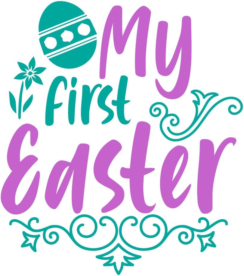 Inspirational Quote "My First Easter" Motivational Sticker Vinyl Decal Motivation Stickers- 5" Vinyl Sticker Waterproof
