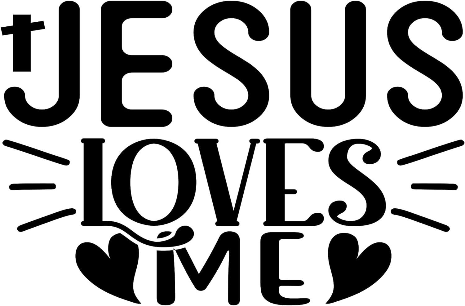 Inspirational Quote "Jesus Loves Me, Great Gift Sticker" Motivational Sticker Vinyl Decal Motivation Stickers- 5" Vinyl Sticker Waterproof