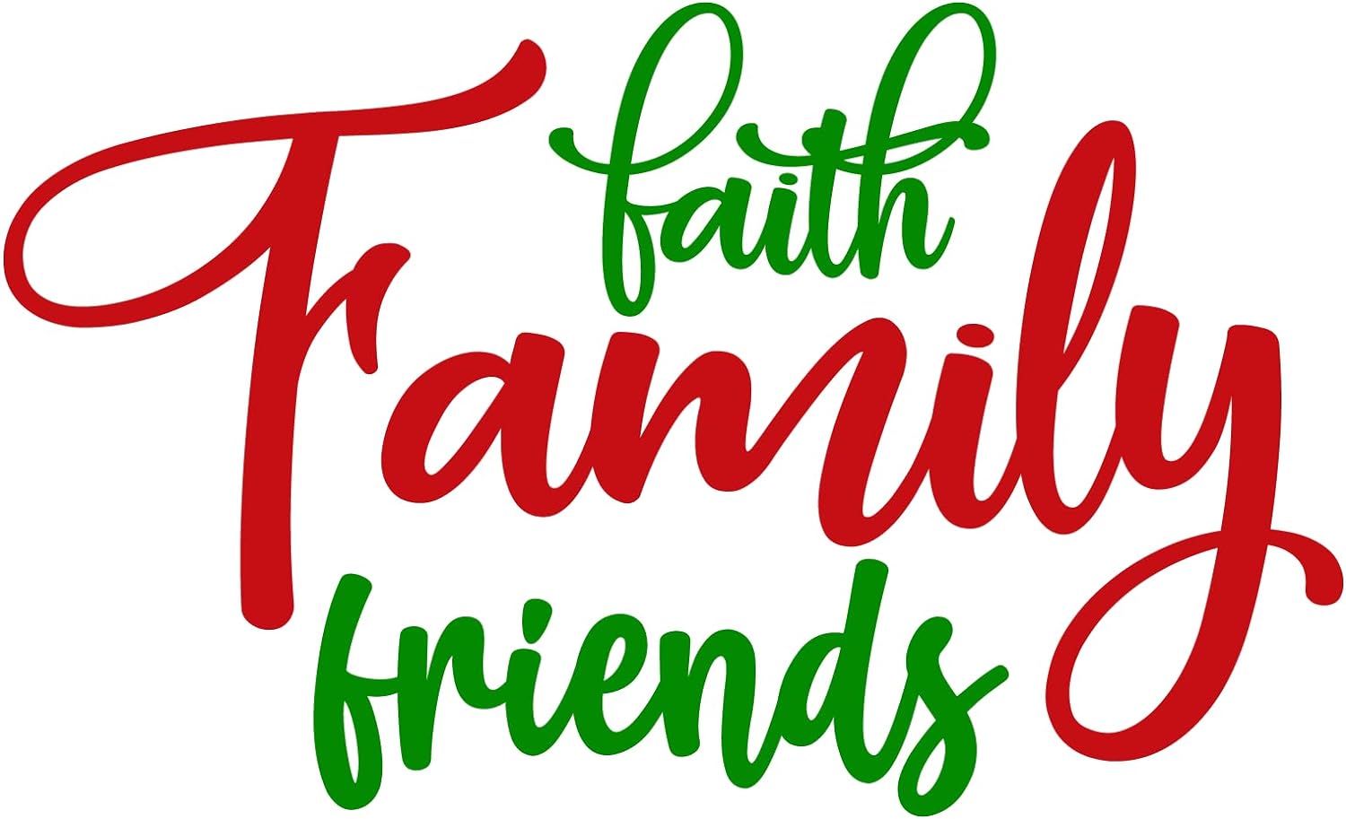 Inspirational Quote "Faith Family Friends Gift Sticker" Motivational Sticker Vinyl Decal Motivation Stickers- 5" Vinyl Sticker Waterproof