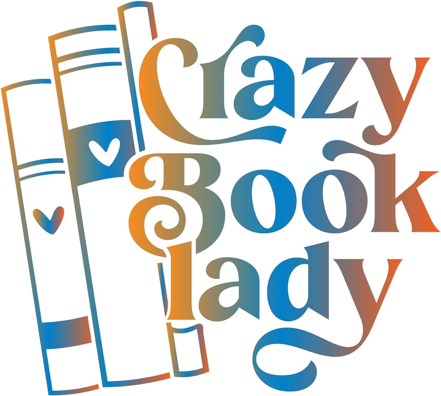 Inspirational Quote Crazy Book Lady Pretty Gift Motivational Sticker Vinyl Decal Motivation Stickers- 5" Vinyl Sticker Waterproof