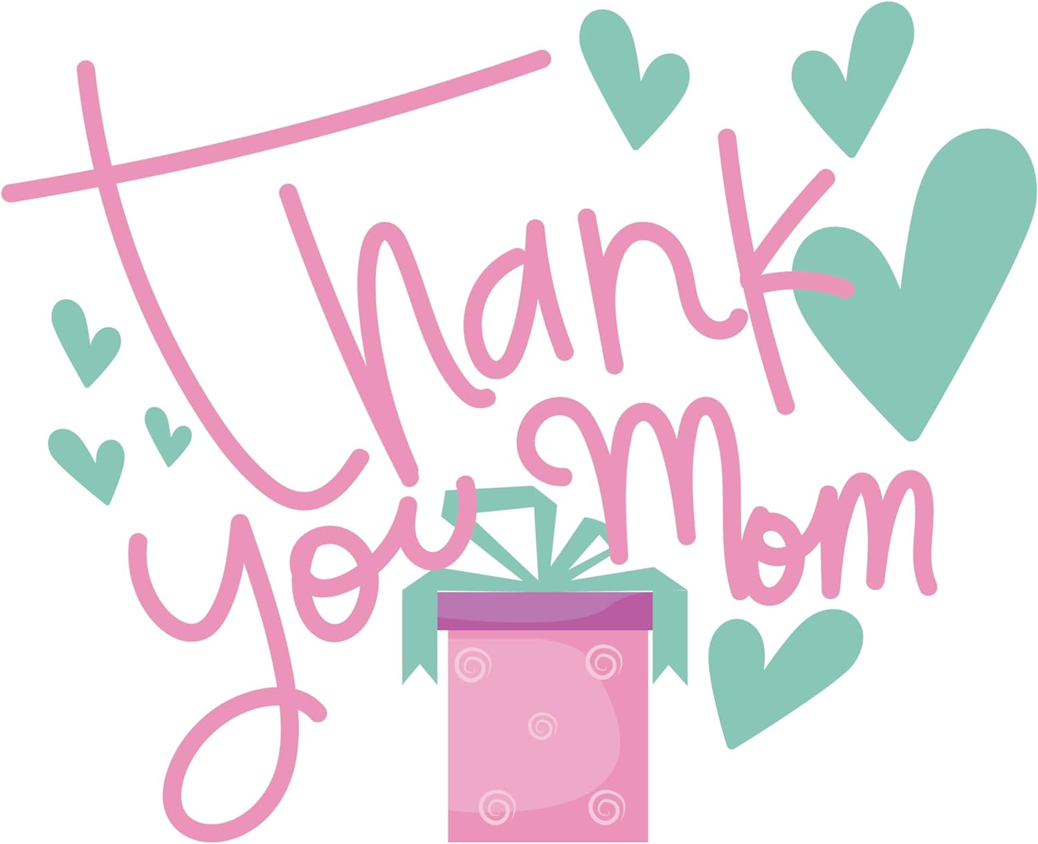 Inspirational Quote "Thank You MOM-" Motivational Sticker Vinyl Decal Motivation Stickers- 5" Vinyl Sticker Waterproof