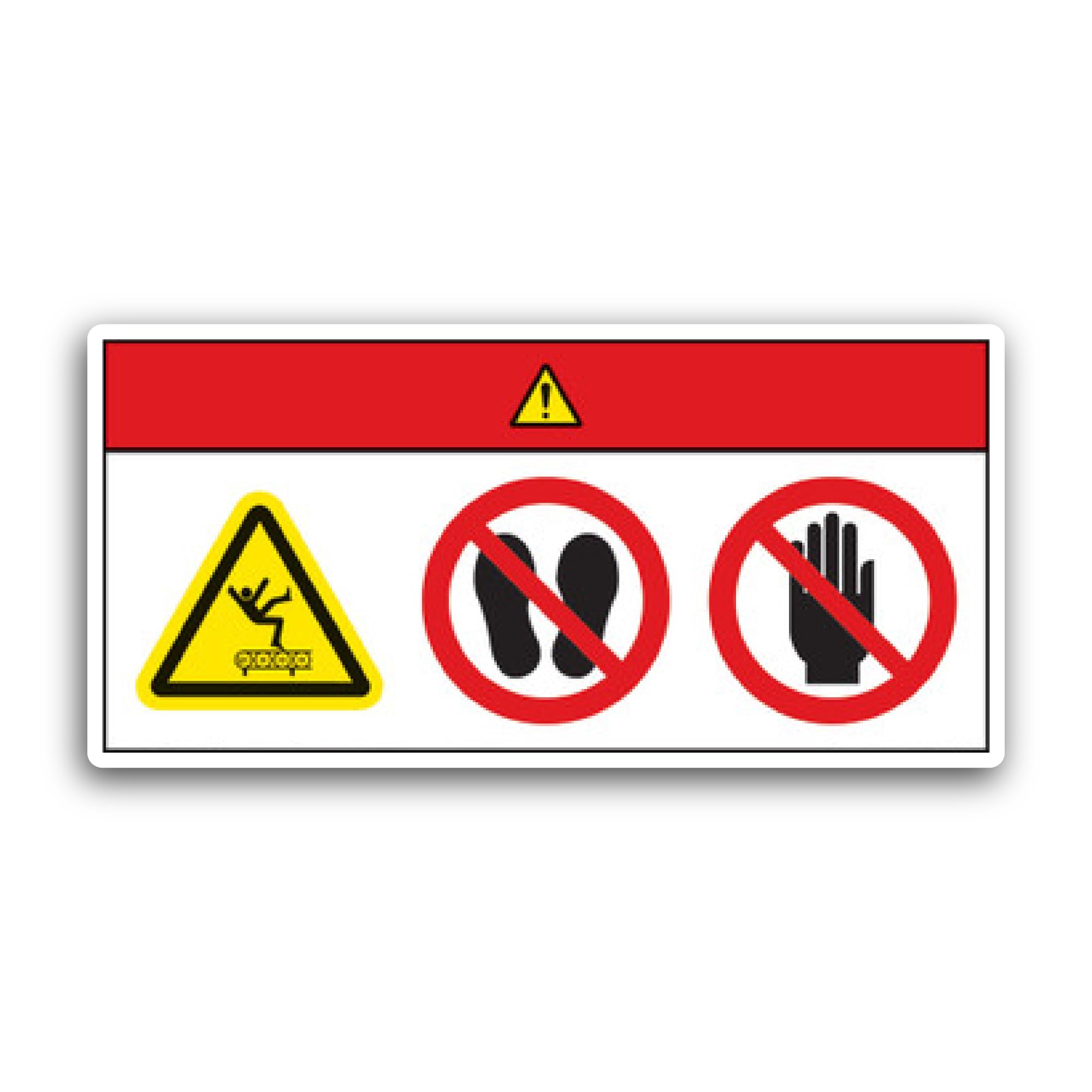 2 (Pieces) 3" and 5" Danger Symbol Signs Sticker, Waterproof Vinyl Decals for Many Purpose Like Cars